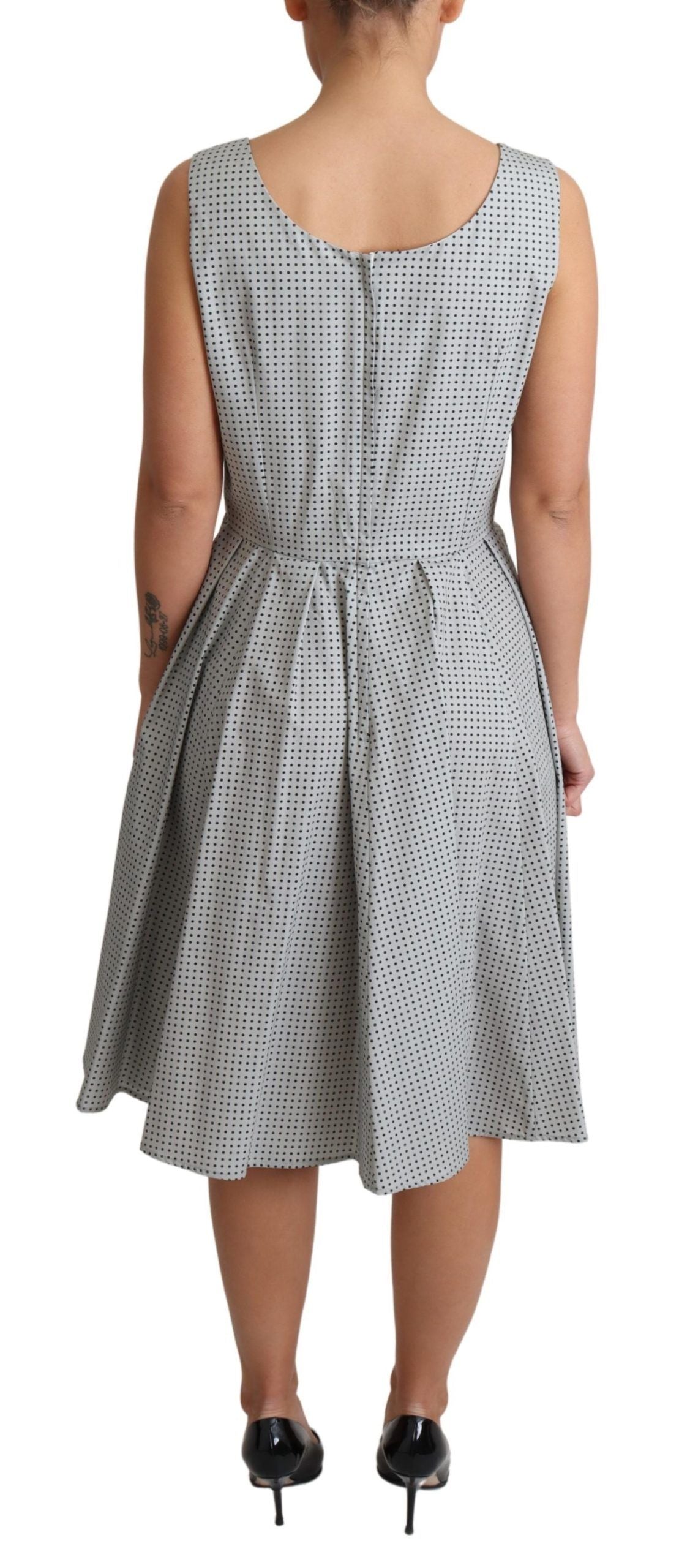 Dolce & Gabbana Chic Polka Dotted Sleeveless A-Line Dress - Elegance Online Limited
