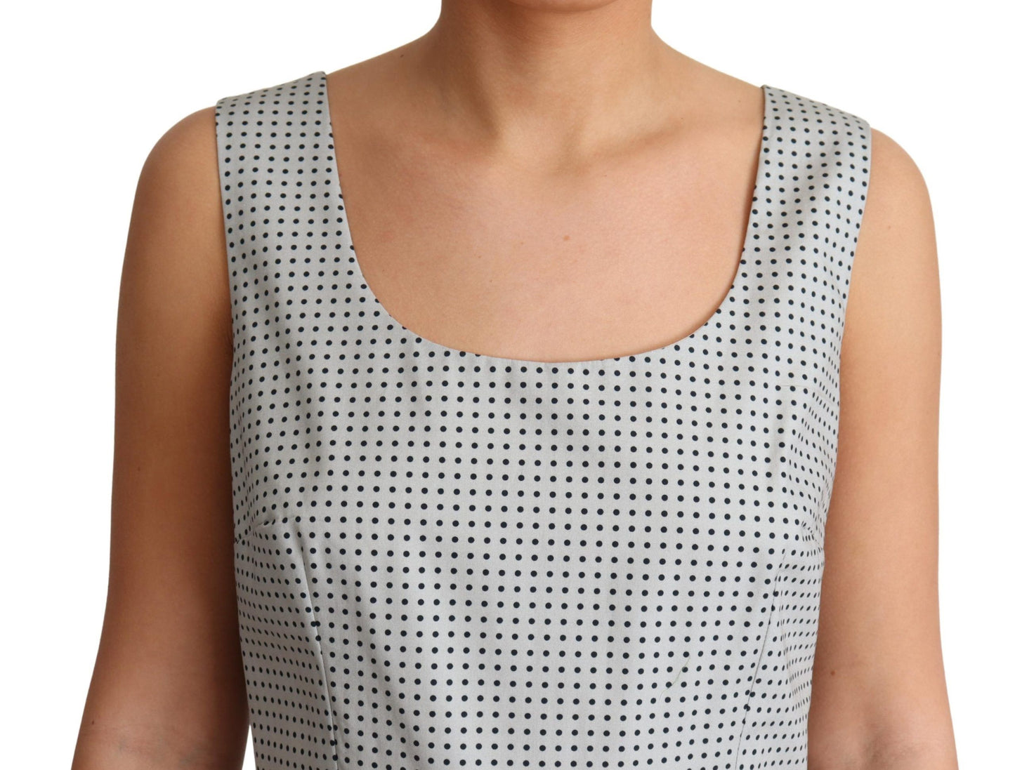Dolce & Gabbana Chic Polka Dotted Sleeveless A-Line Dress - Elegance Online Limited