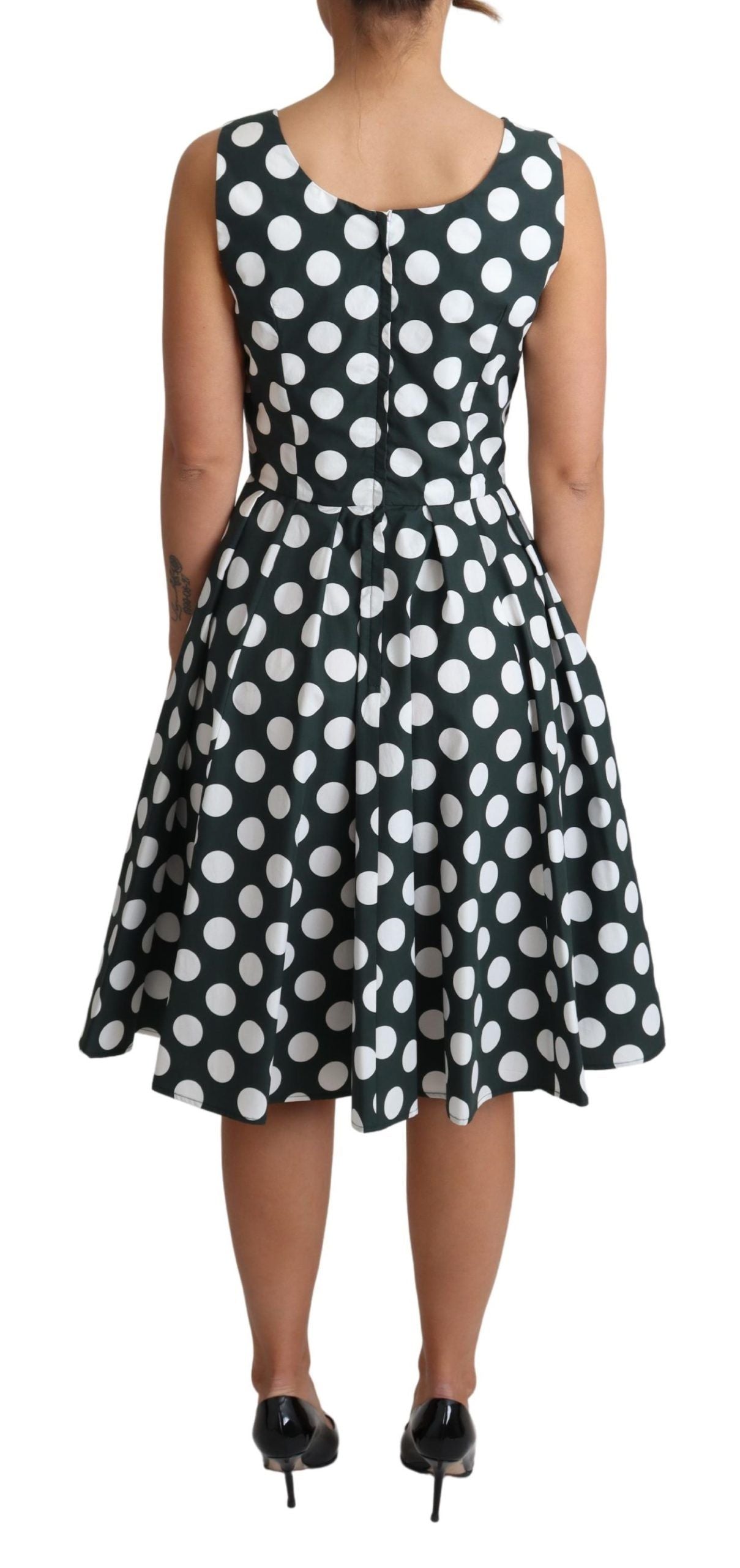 Dolce & Gabbana Chic Polka Dot A-line Sleeveless Dress - Elegance Online Limited