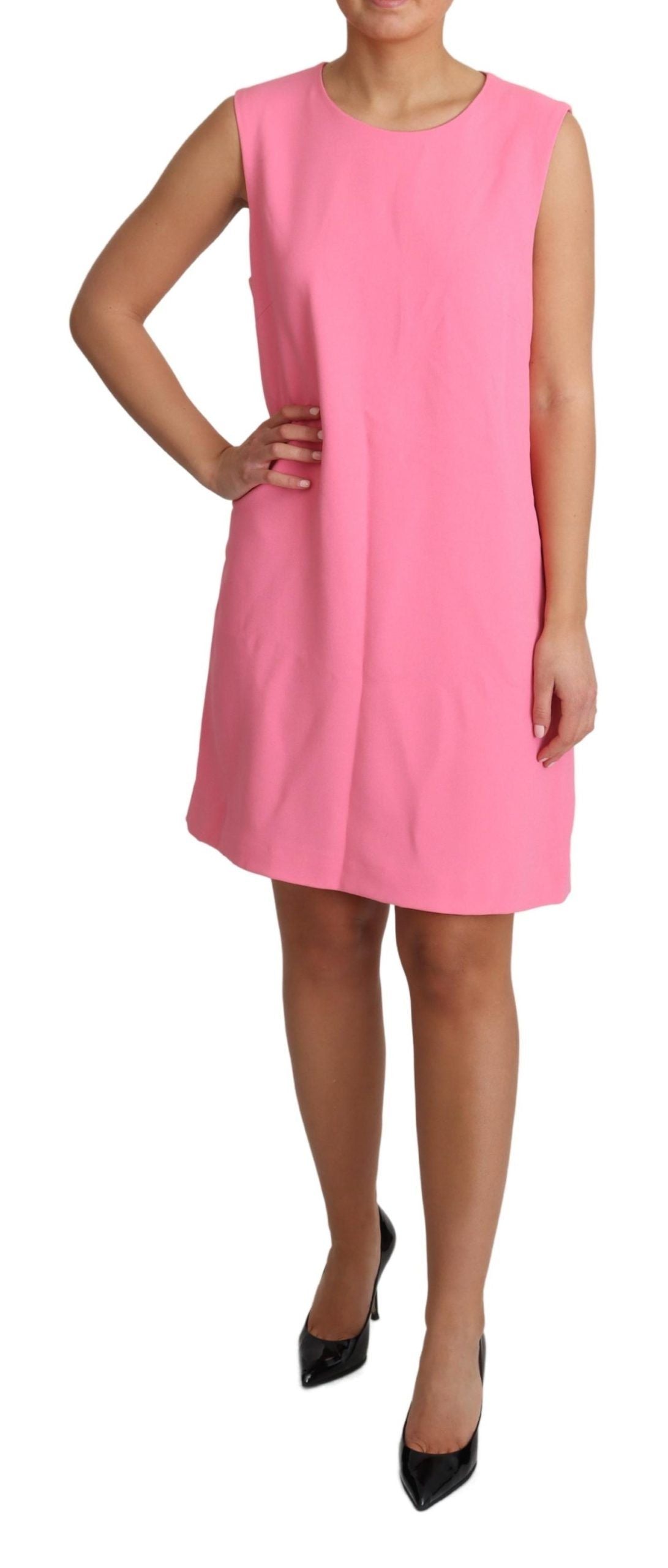 Dolce & Gabbana Elegant Pink Shift Knee Length Dress - Elegance Online Limited