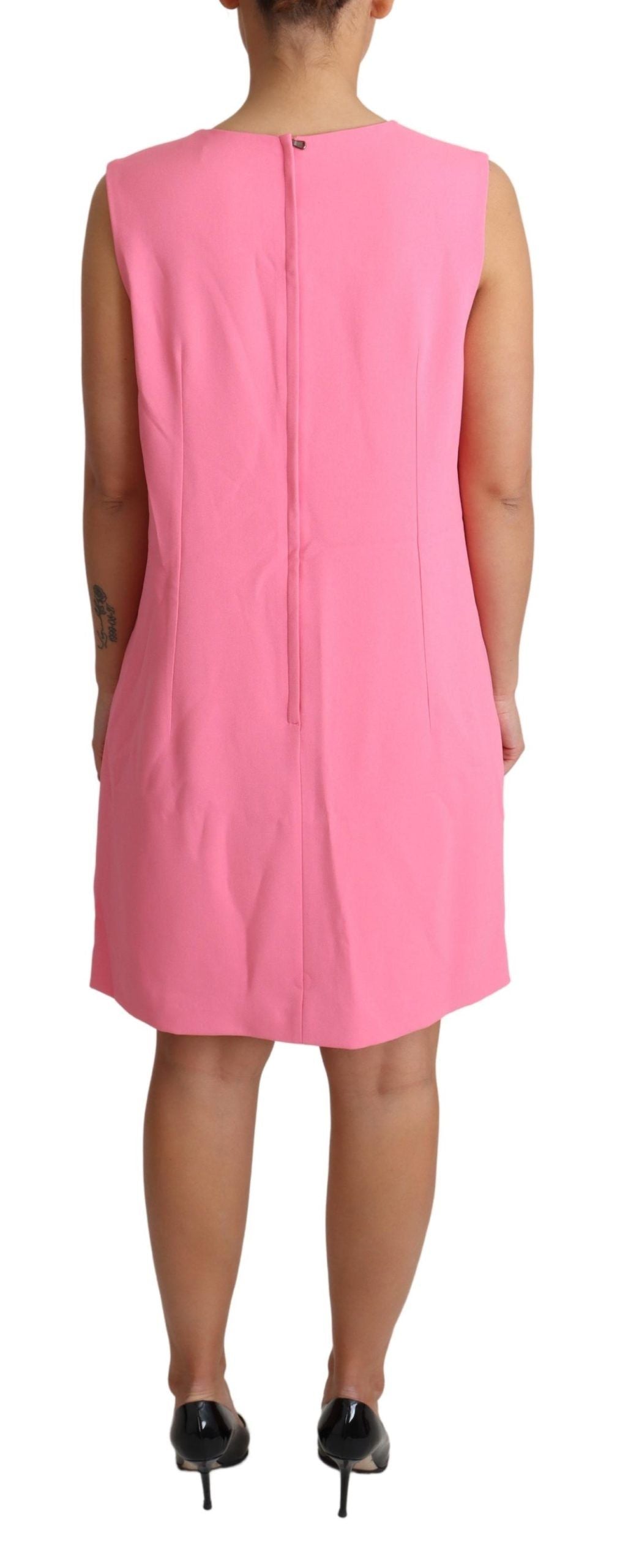 Dolce & Gabbana Elegant Pink Shift Knee Length Dress - Elegance Online Limited