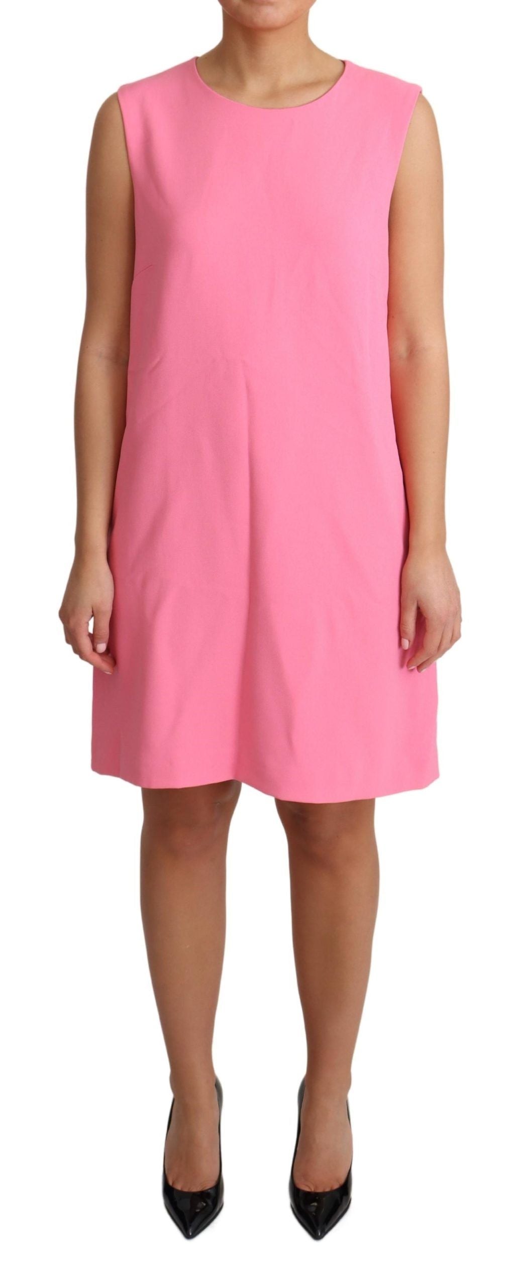Dolce & Gabbana Elegant Pink Shift Knee Length Dress - Elegance Online Limited