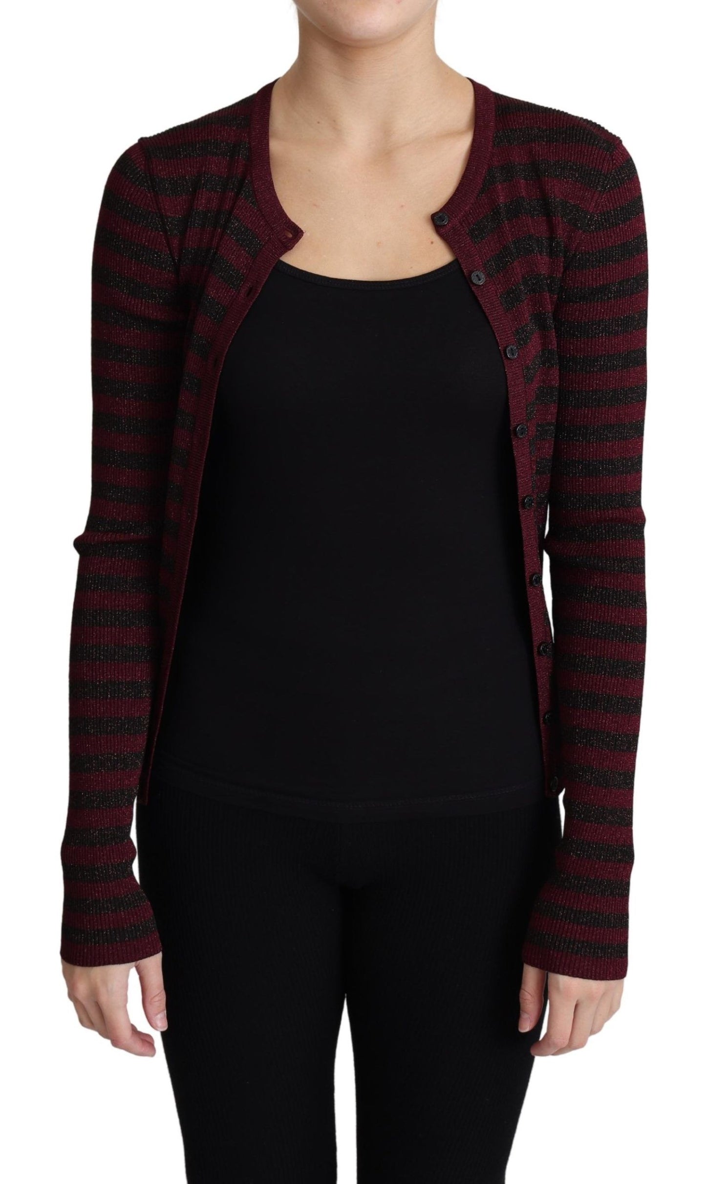 Dolce & Gabbana Elegant Striped Viscose Cardigan - Elegance Online Limited