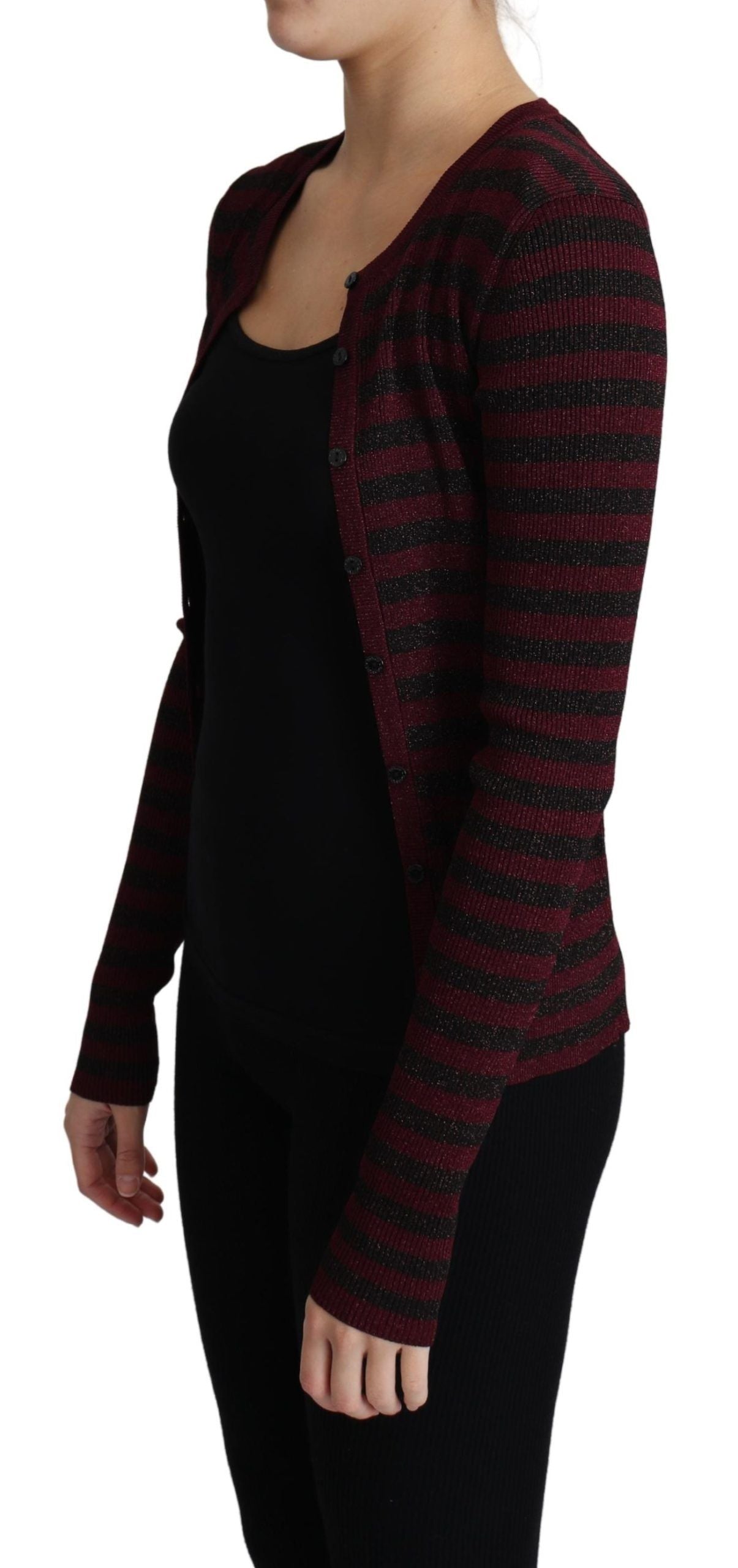 Dolce & Gabbana Elegant Striped Viscose Cardigan - Elegance Online Limited