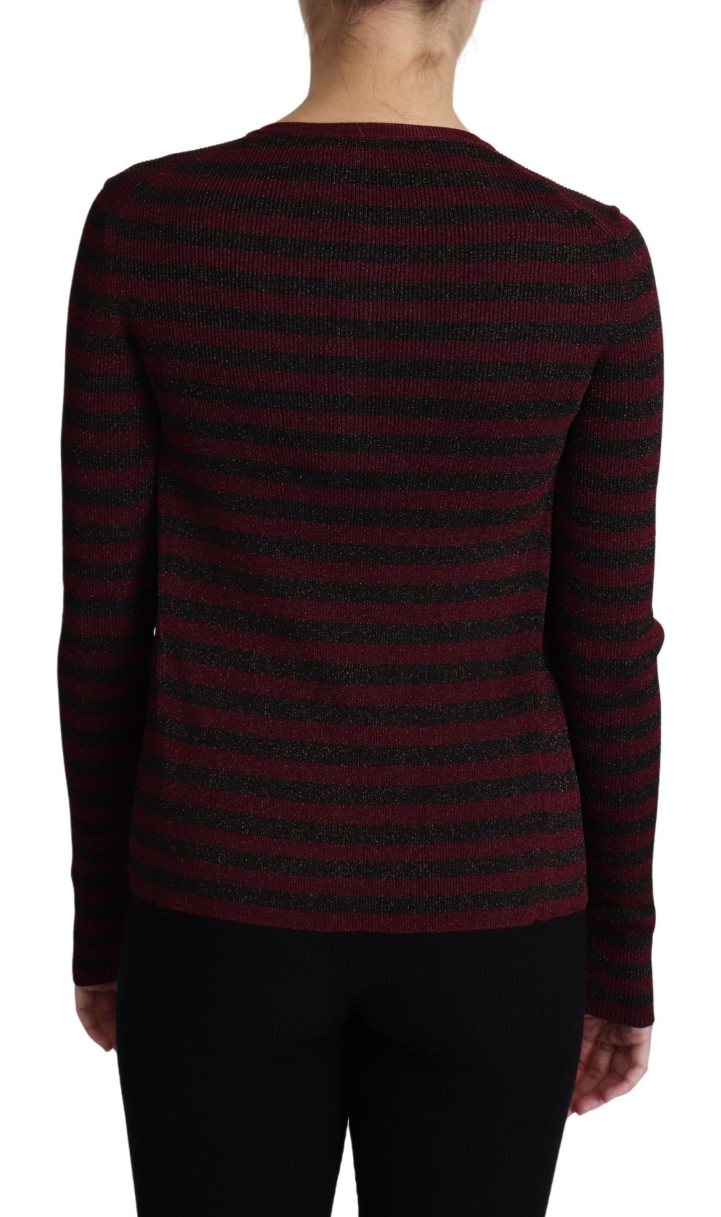 Dolce & Gabbana Elegant Striped Viscose Cardigan - Elegance Online Limited