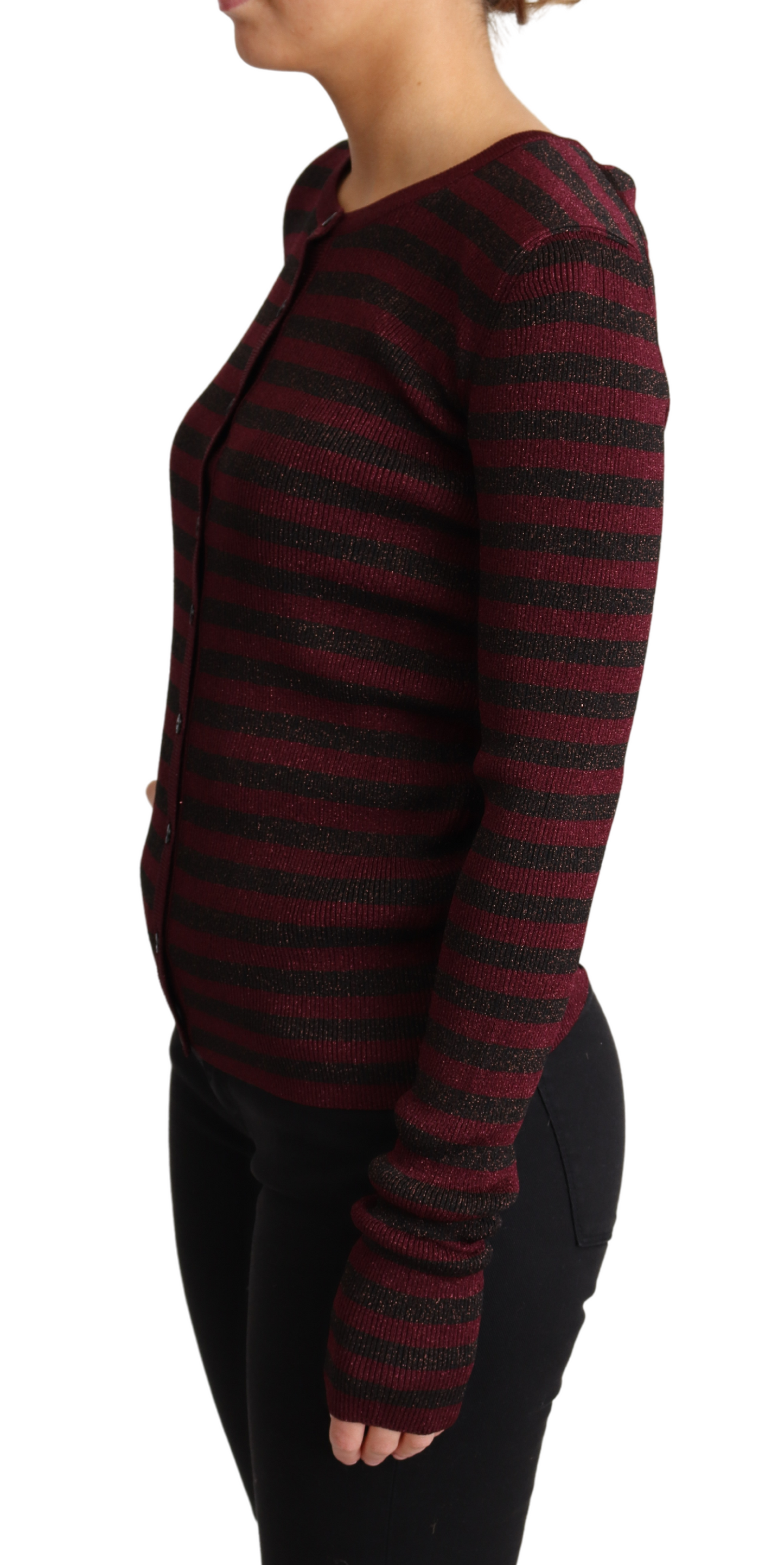 Dolce & Gabbana Elegant Striped Viscose Cardigan - Elegance Online Limited