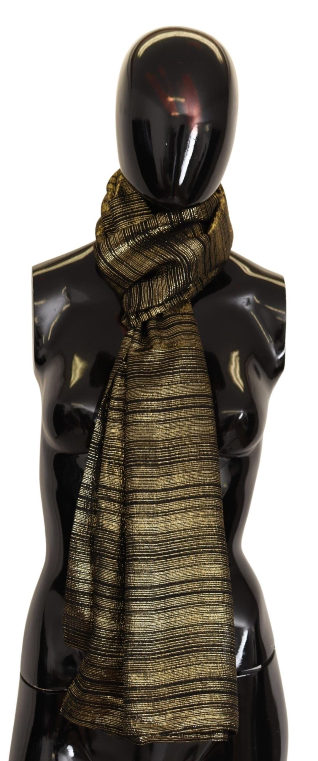 Dolce & Gabbana Elegant Gold Silk Blend Scarf - Elegance Online Limited