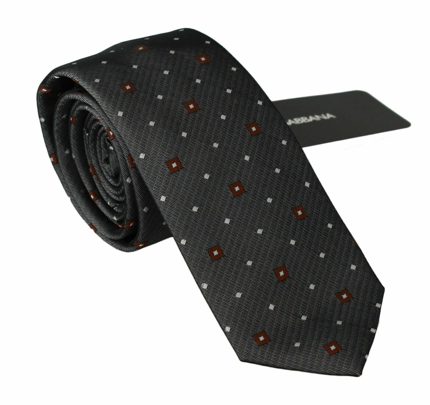 Dolce & Gabbana Elegant Gray Patterned Silk Blend Neck Tie - Elegance Online Limited