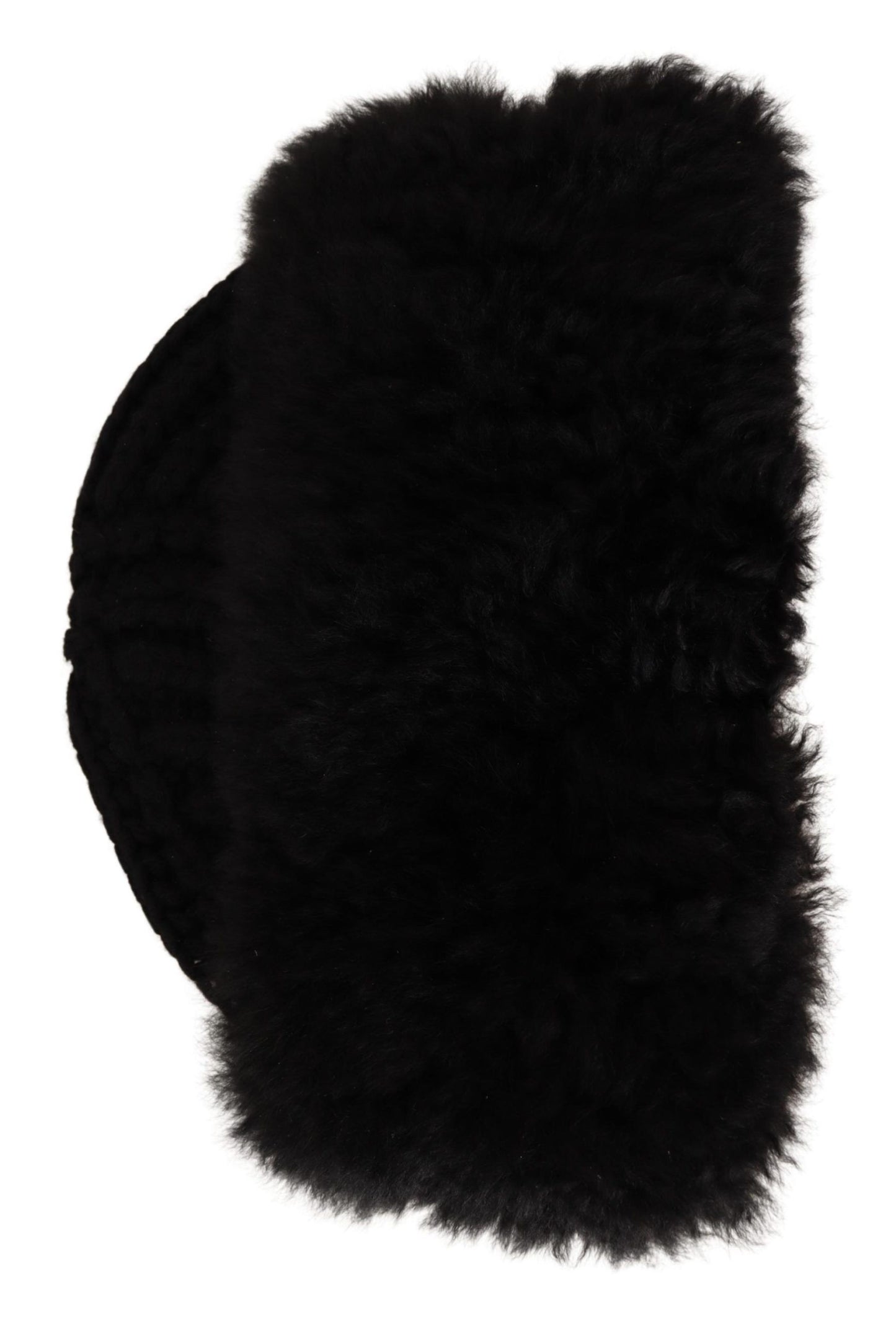 Dolce & Gabbana Elegant Black Cashmere Alpaca Fur Beanie - Elegance Online Limited