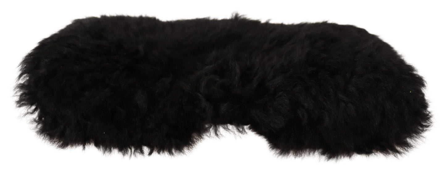 Dolce & Gabbana Elegant Black Cashmere Alpaca Fur Beanie - Elegance Online Limited