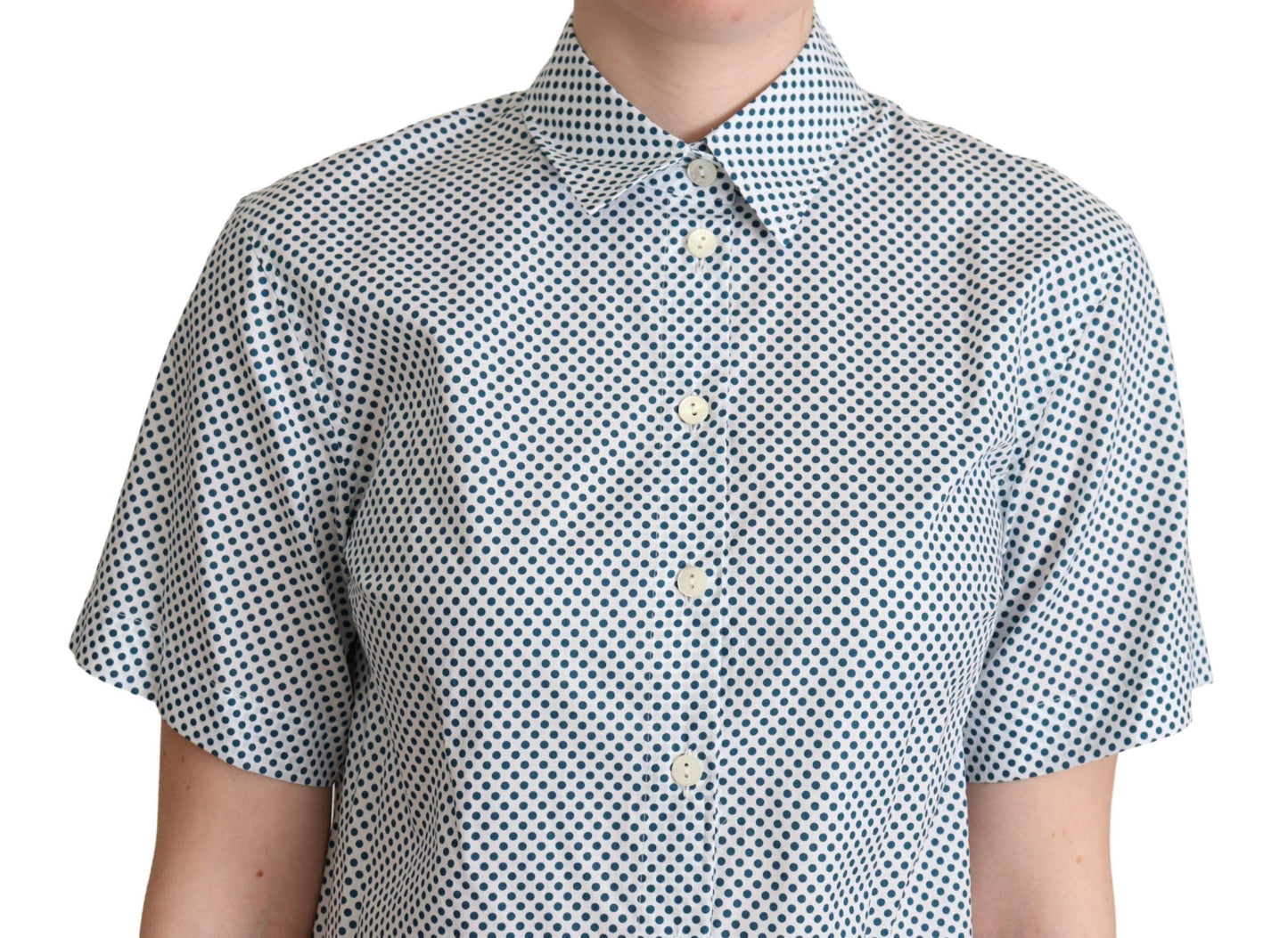 Dolce & Gabbana Elegant Polka Dot Cotton Polo Shirt - Elegance Online Limited