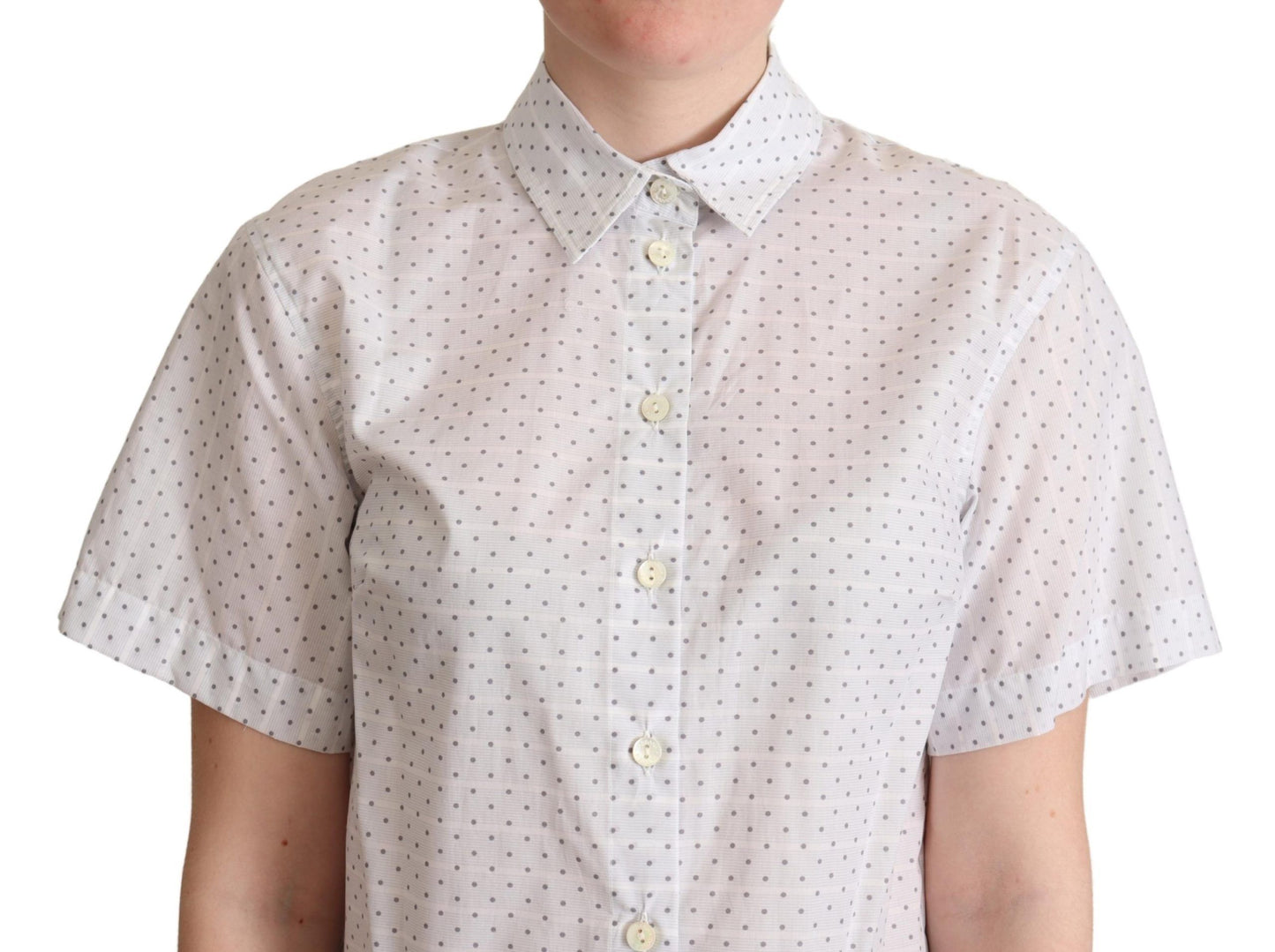 Dolce & Gabbana Elegant Polka Dot Cotton Polo Top - Elegance Online Limited