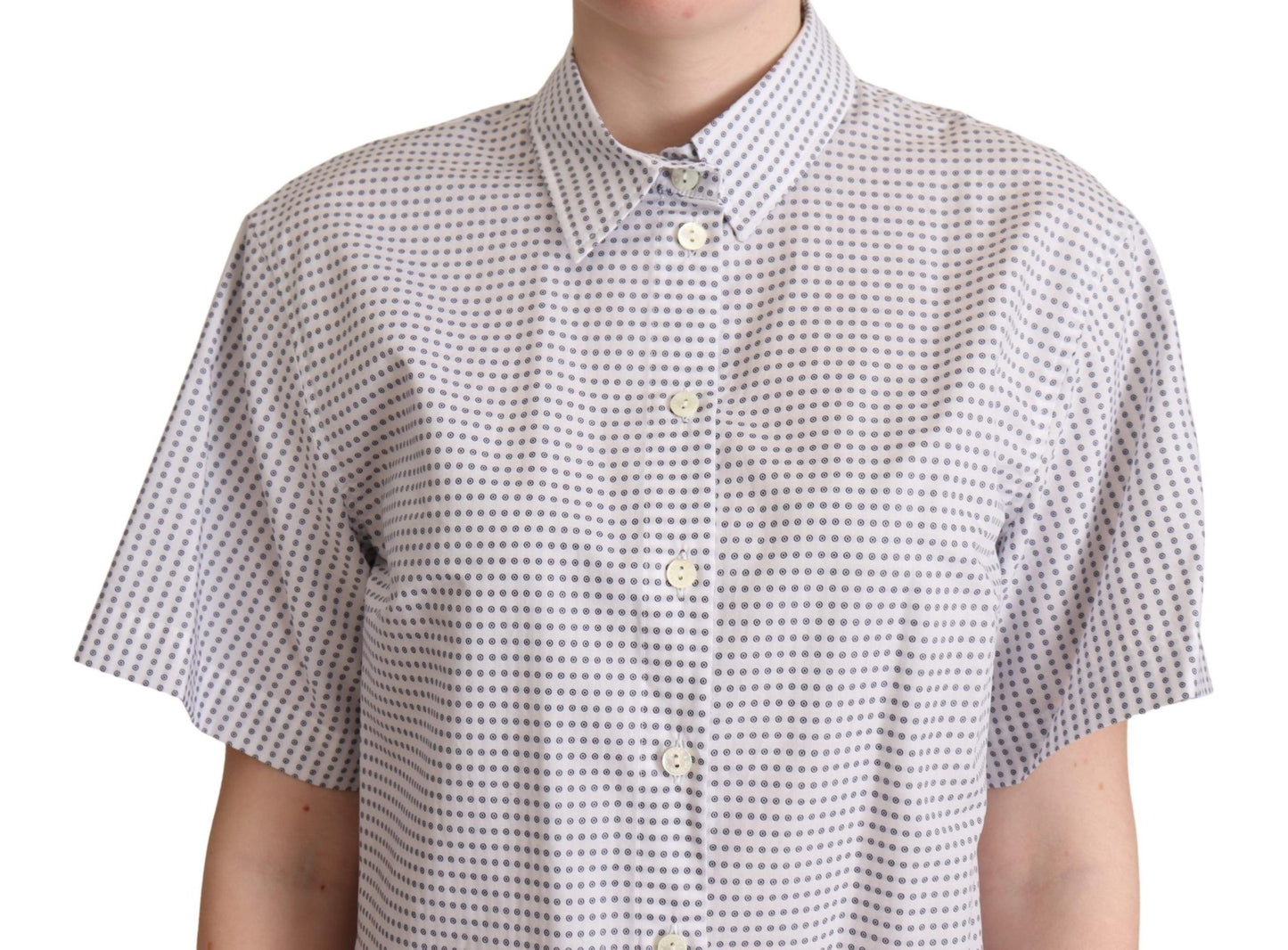 Dolce & Gabbana Elegant Polka Dots Collared Polo Top - Elegance Online Limited