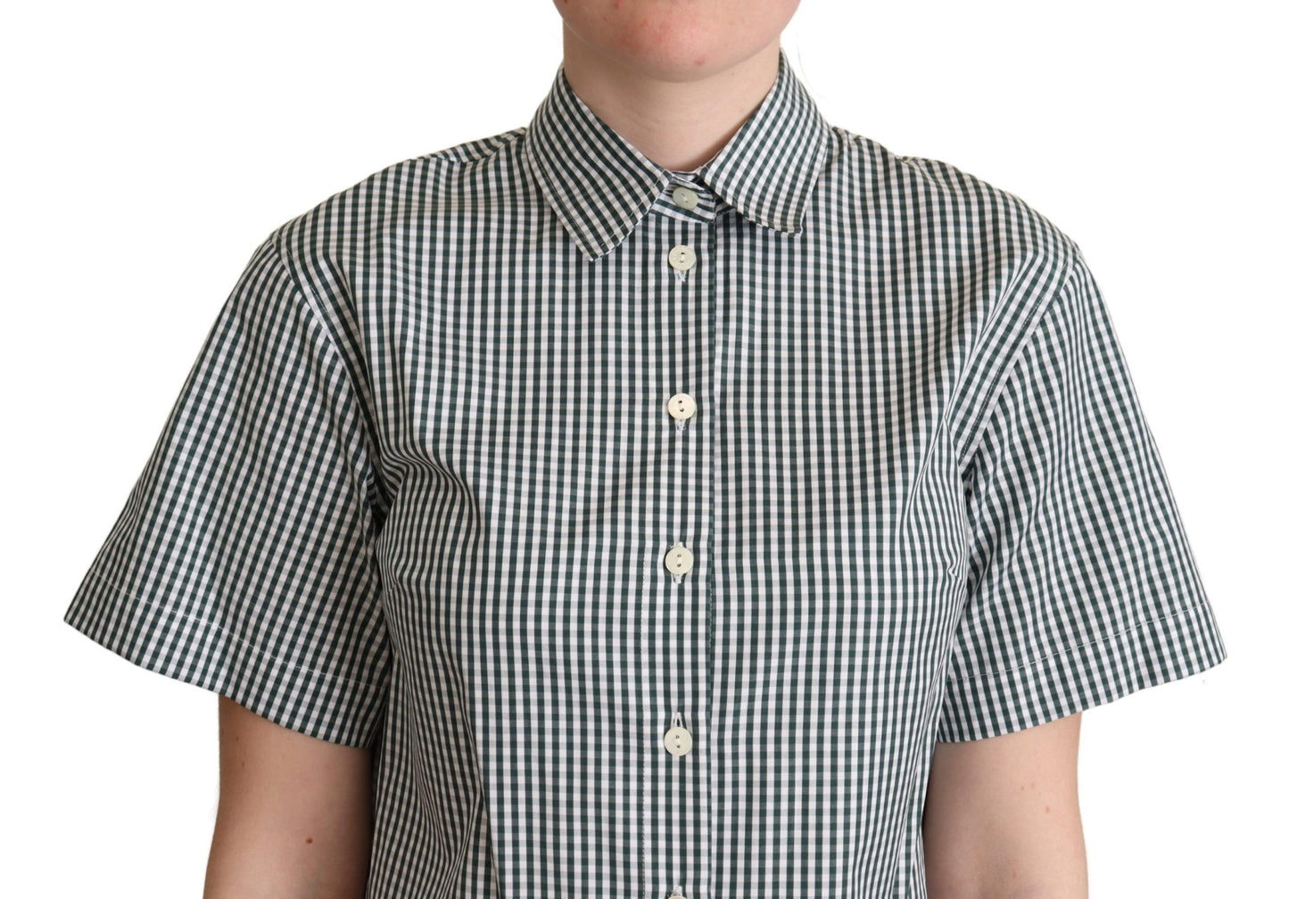 Dolce & Gabbana Elegant Checkered Cotton Polo Top - Elegance Online Limited