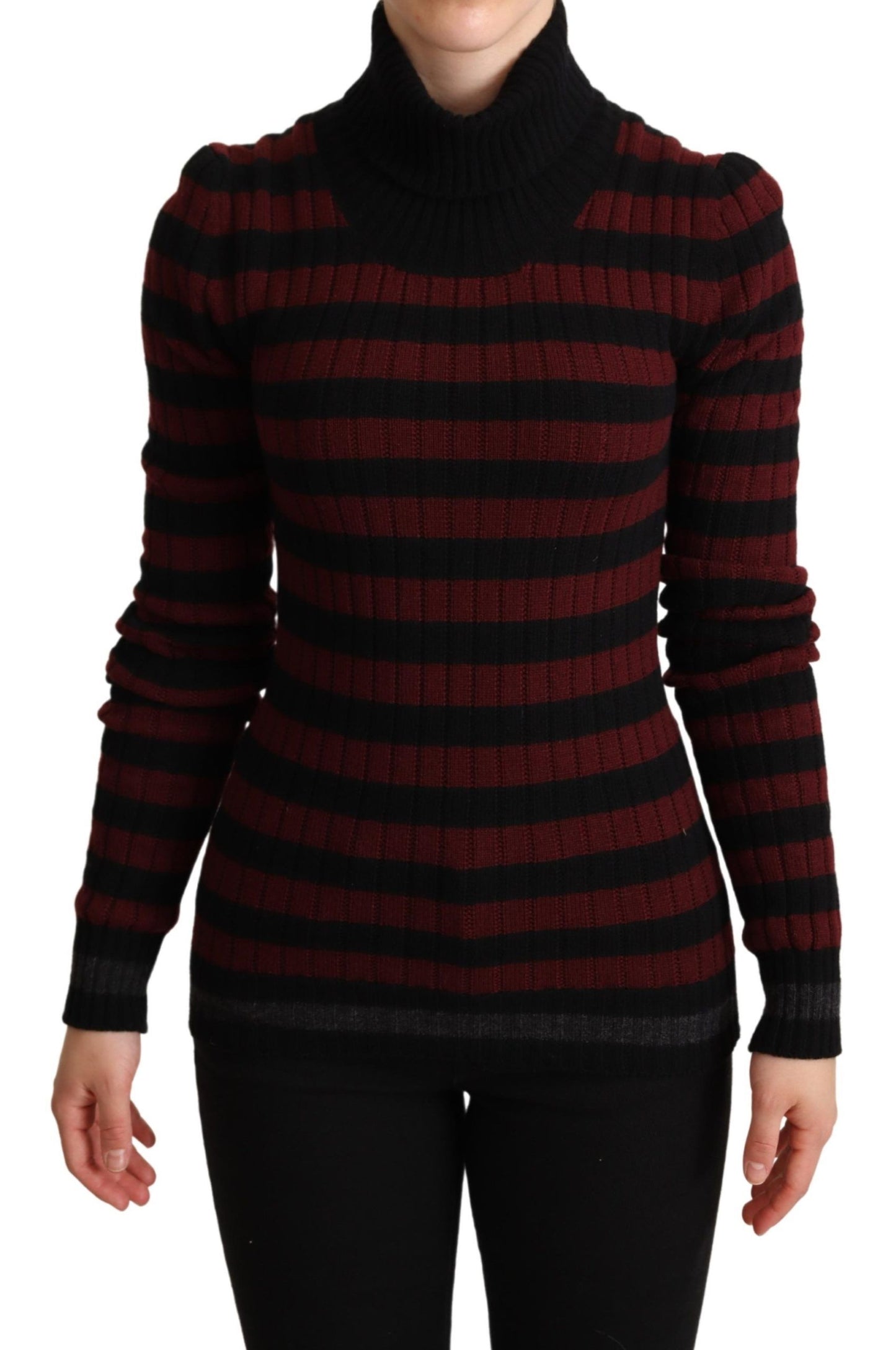 Dolce & Gabbana Chic Striped Wool-Cashmere Sweater - Elegance Online Limited