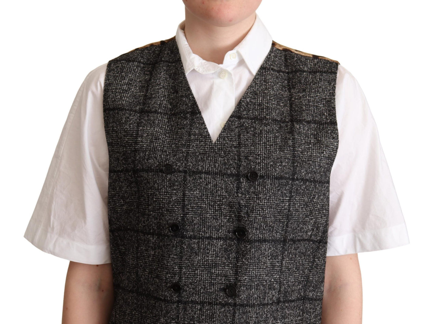 Dolce & Gabbana Elegant Leopard Print Sleeveless Vest - Elegance Online Limited