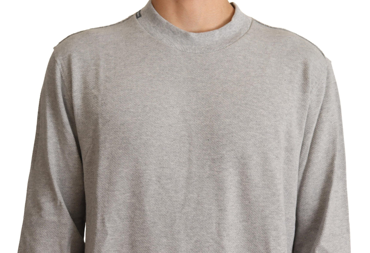 Dolce & Gabbana Sofisticado suéter gris con cuello redondo