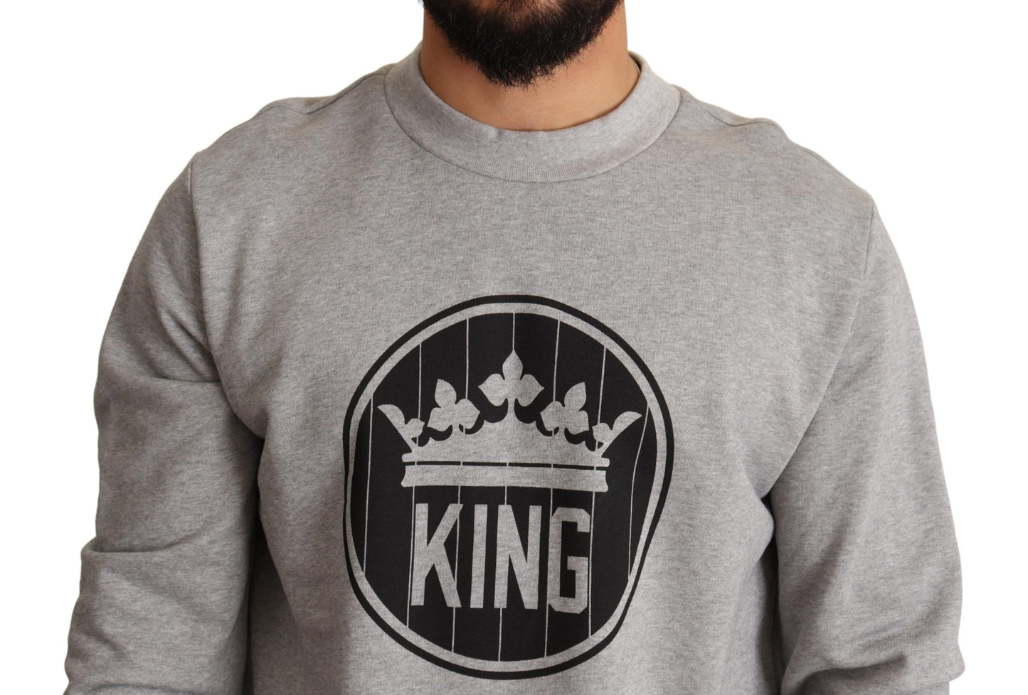 Dolce & Gabbana Jersey Regal Crown Cotton - Gris Sofisticado