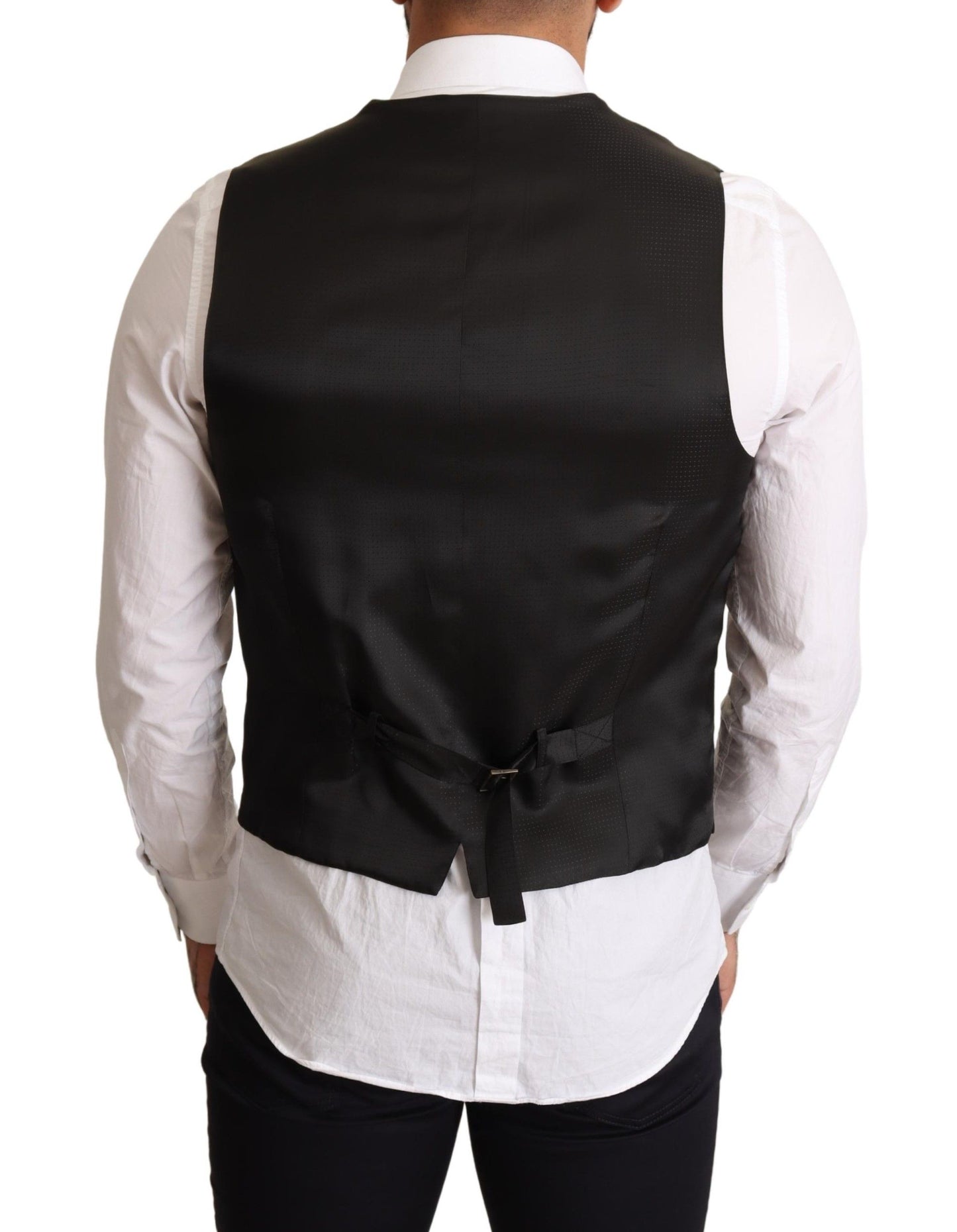 Dolce & Gabbana Elegant Black Formal Dress Vest - Elegance Online Limited