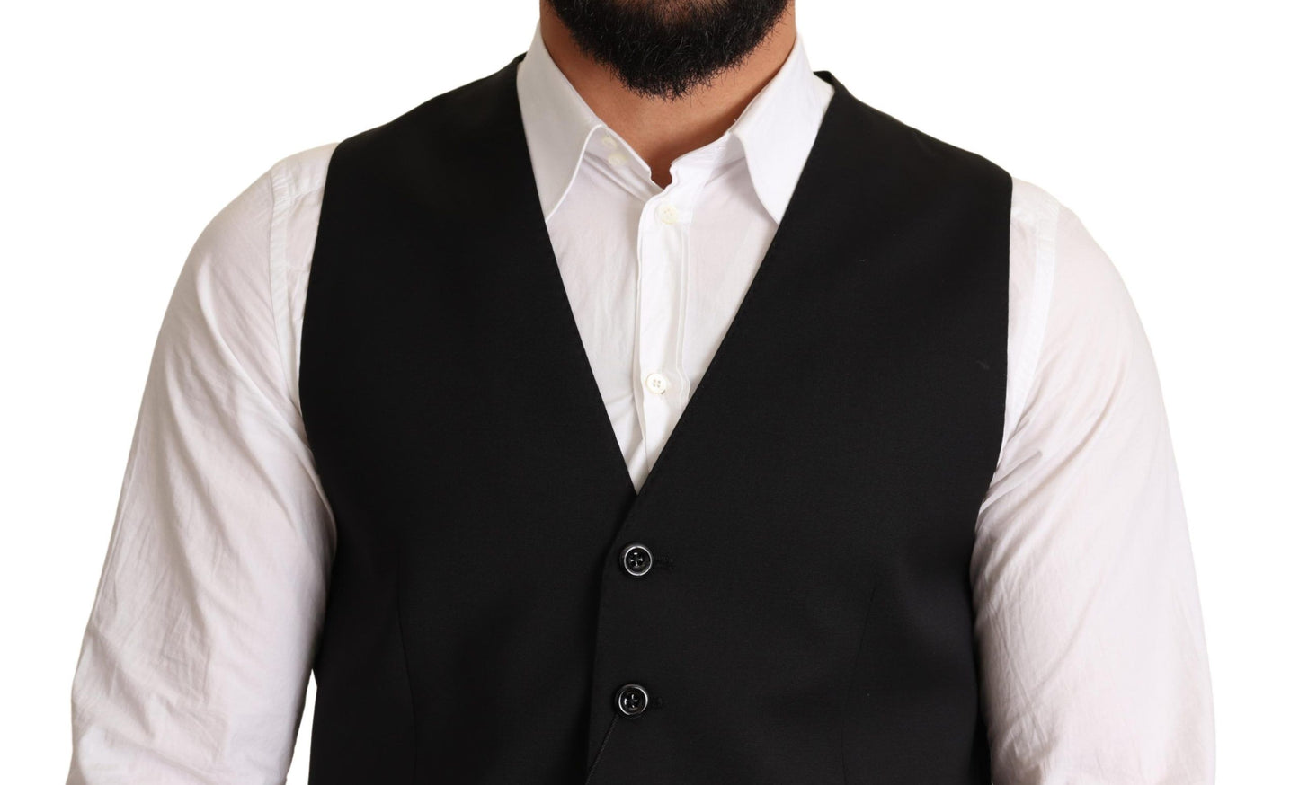 Dolce & Gabbana Elegant Black Formal Dress Vest - Elegance Online Limited