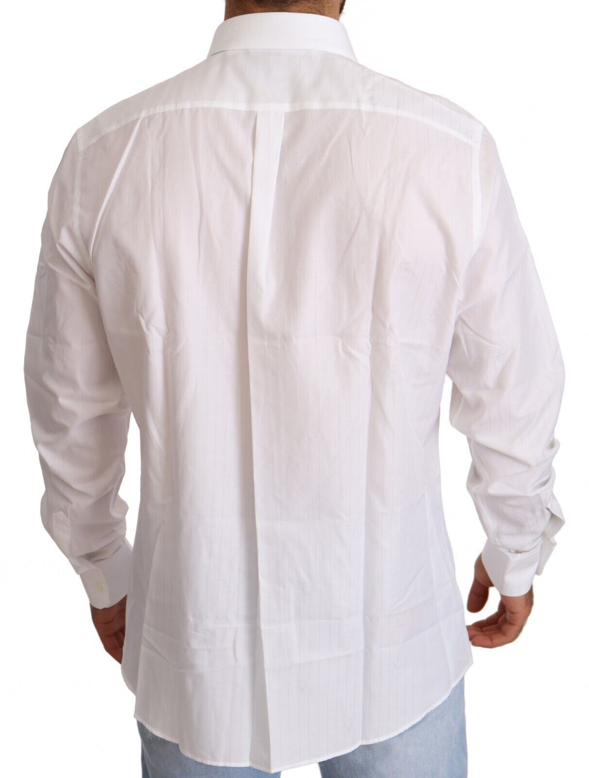 Dolce & Gabbana White Cotton Martini Fit Shirt - Elegance Online Limited