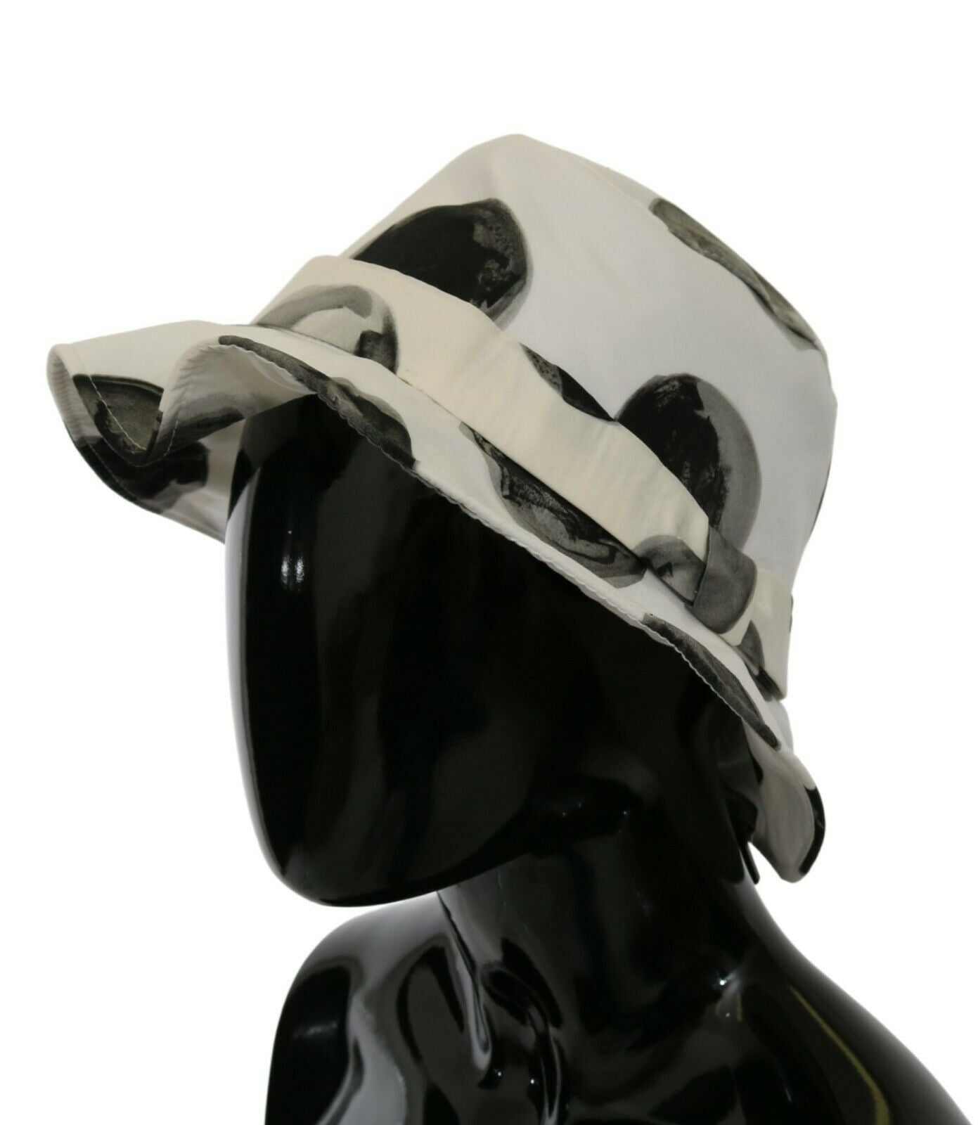 Dolce & Gabbana Polka Dot Cotton Bucket Hat - White & Black - Elegance Online Limited