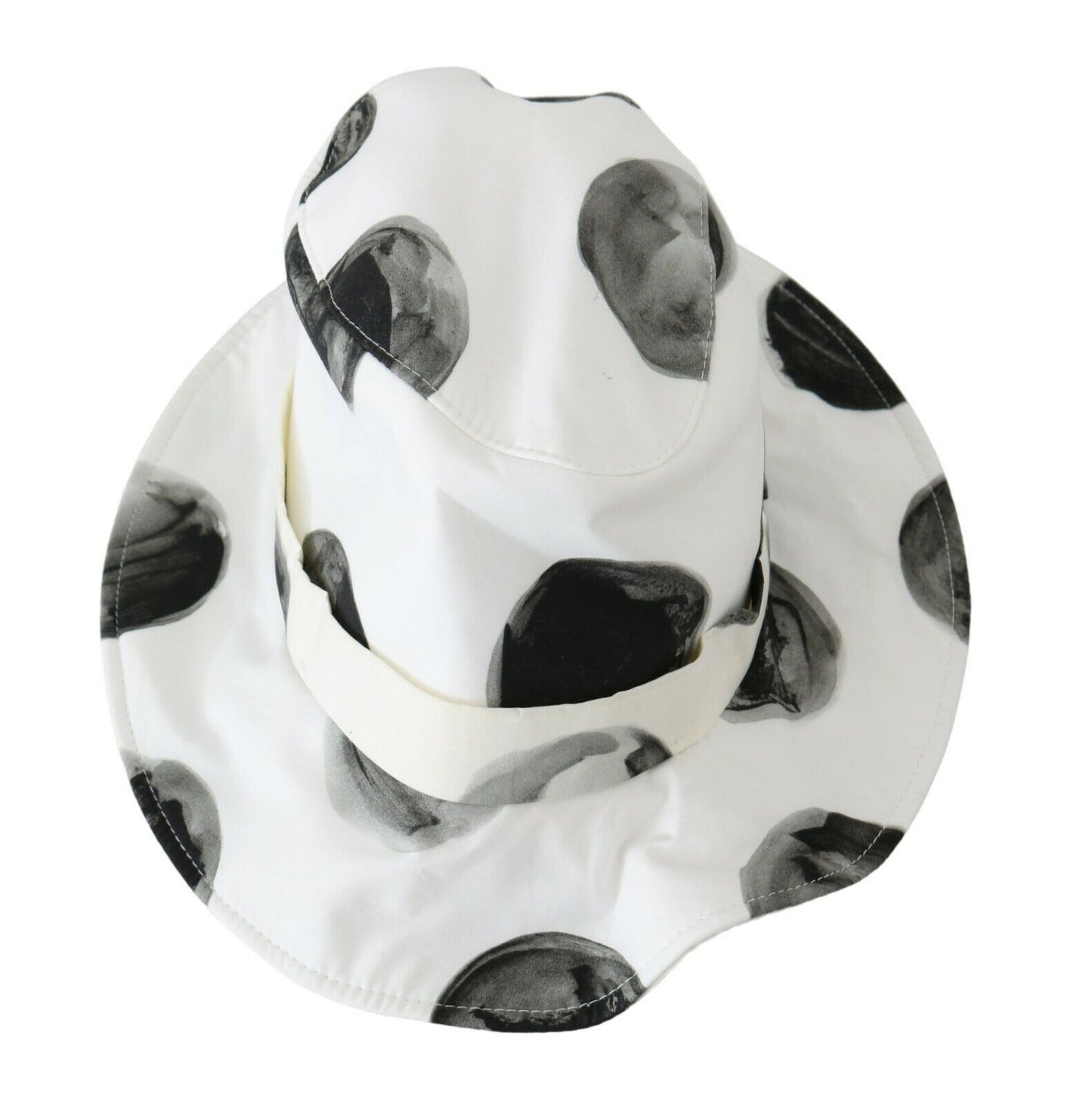 Dolce & Gabbana Polka Dot Cotton Bucket Hat - White & Black - Elegance Online Limited