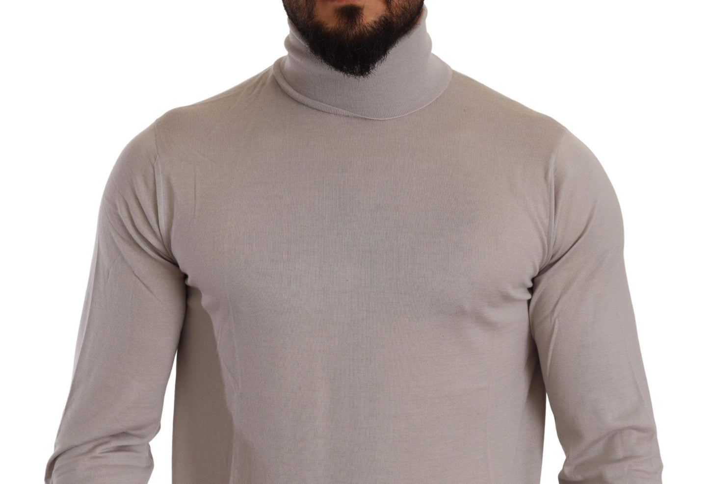 Dolce & Gabbana Elegant Light Blue Cashmere Turtleneck Sweater - Elegance Online Limited