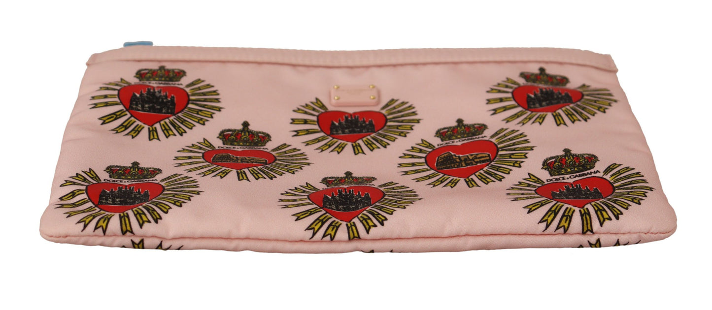 Dolce & Gabbana Elegant Pink Heart Clutch Wallet - Elegance Online Limited