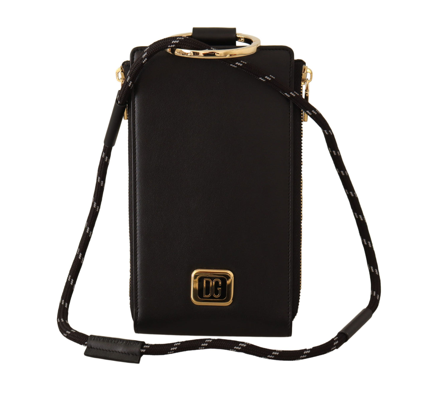 Dolce & Gabbana Elegant Black Leather Strapped Wallet - Elegance Online Limited