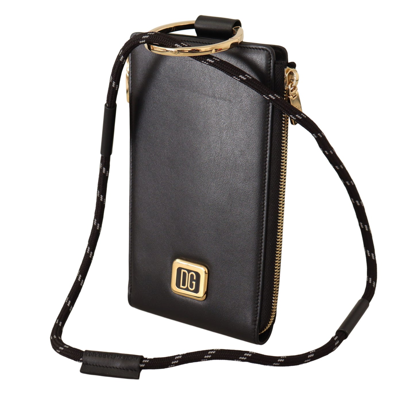 Dolce & Gabbana Elegant Black Leather Strapped Wallet - Elegance Online Limited