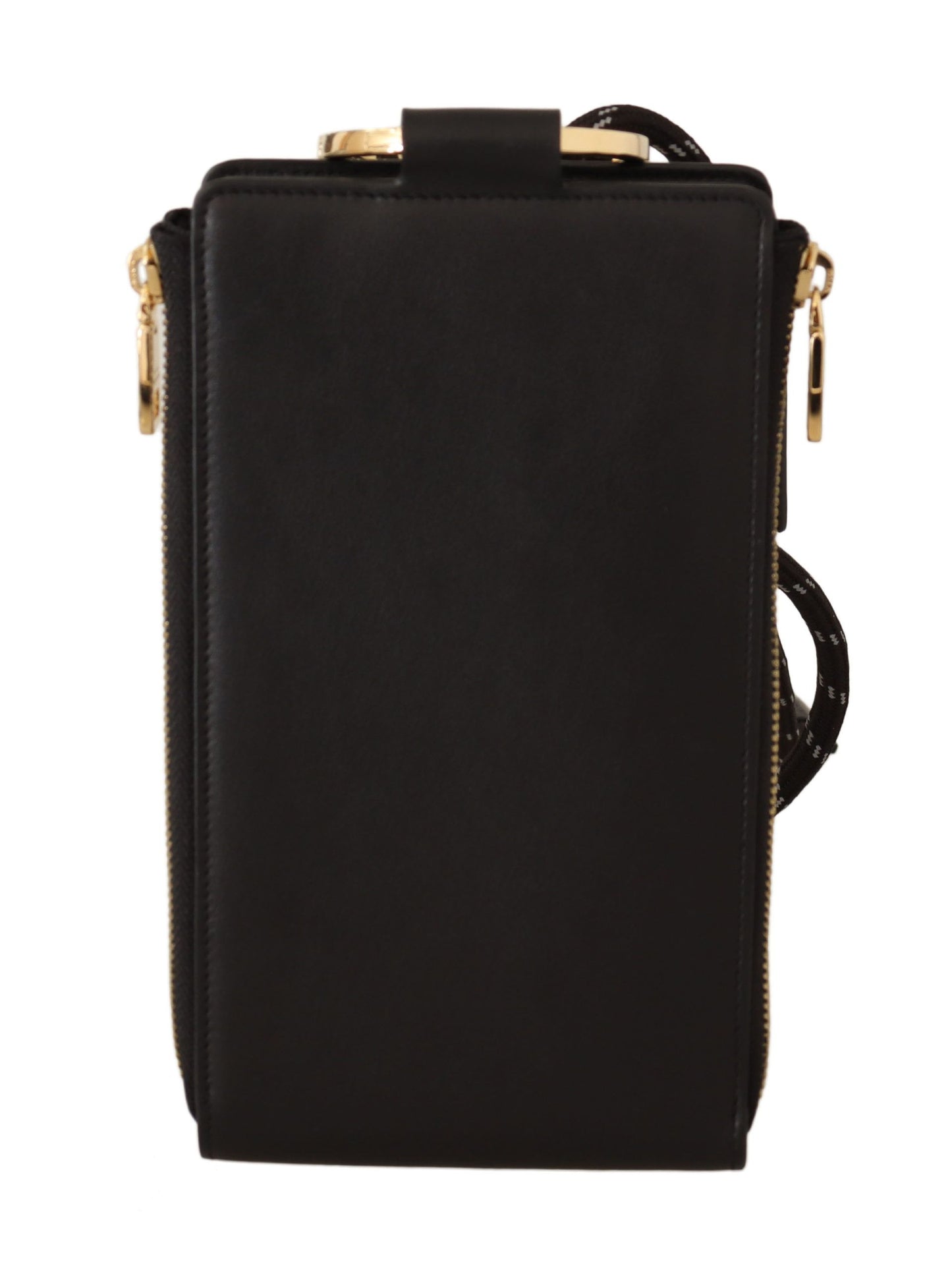 Dolce & Gabbana Elegant Black Leather Strapped Wallet - Elegance Online Limited