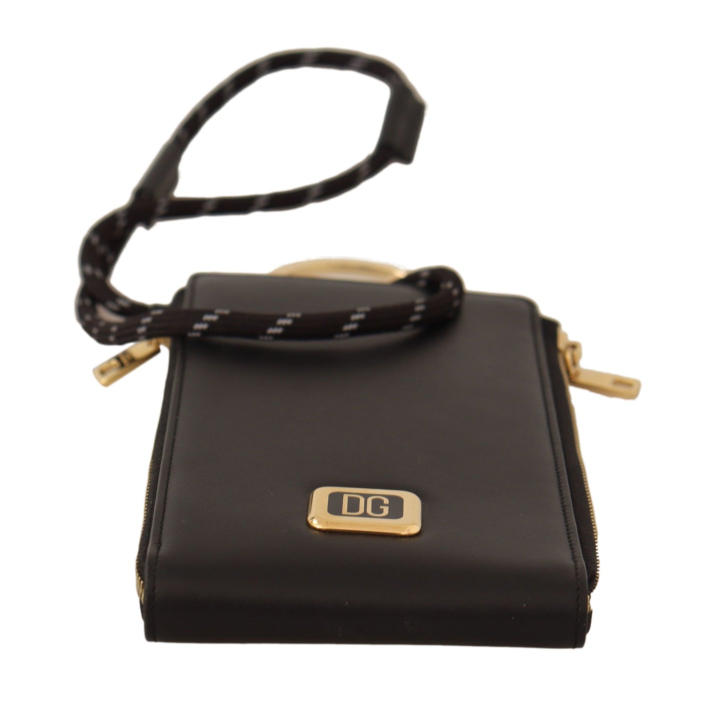 Dolce & Gabbana Elegant Black Leather Strapped Wallet - Elegance Online Limited