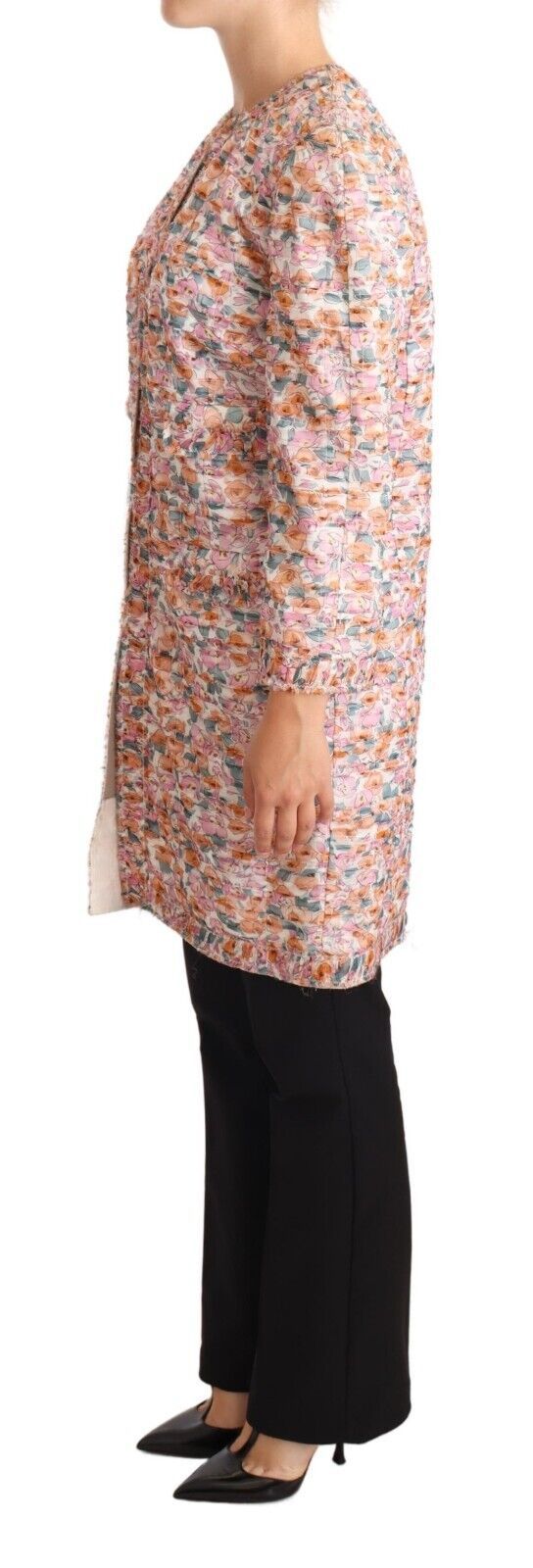 Dolce & Gabbana Elegant Floral Silk Trench Coat - Elegance Online Limited