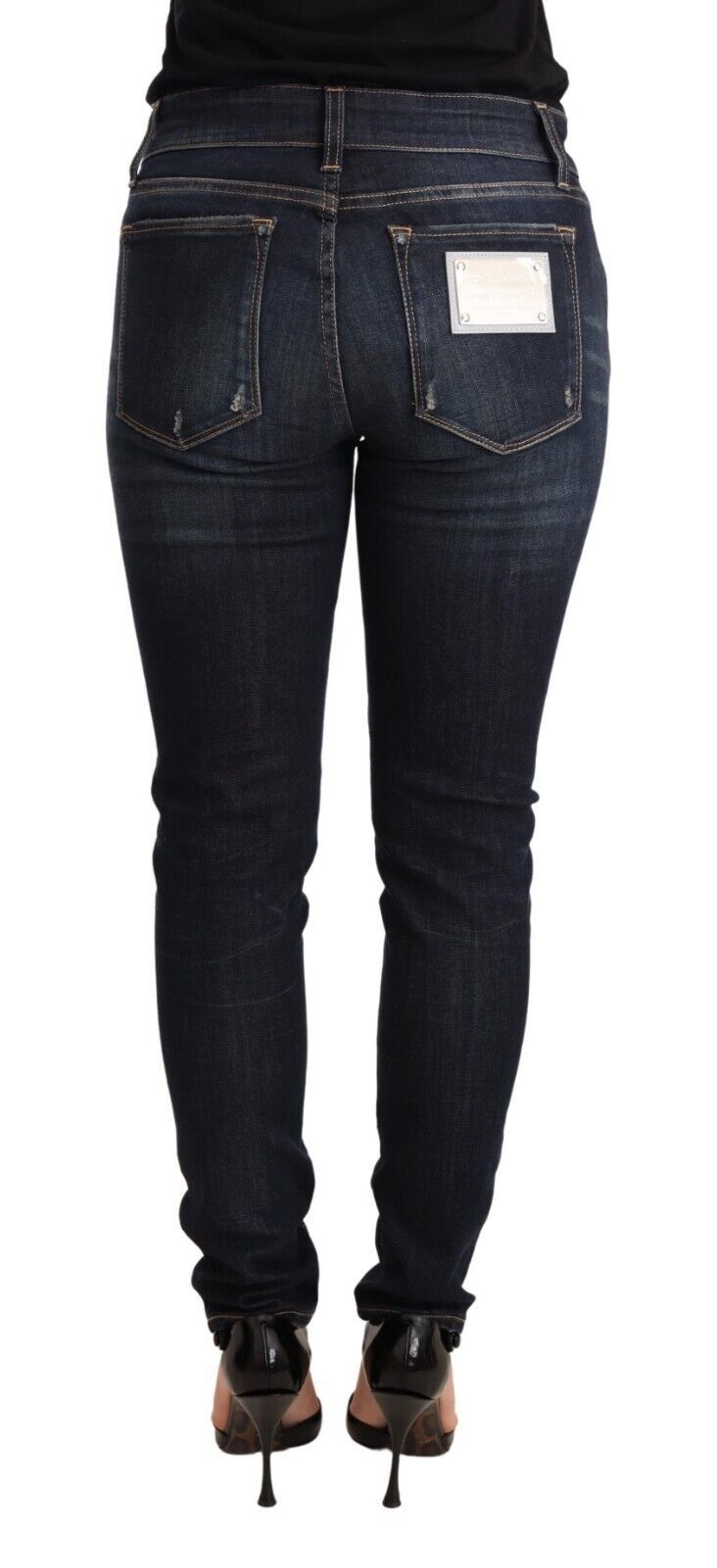 Dolce & Gabbana Chic Blue Slim Skinny Jeans - Elegance Online Limited