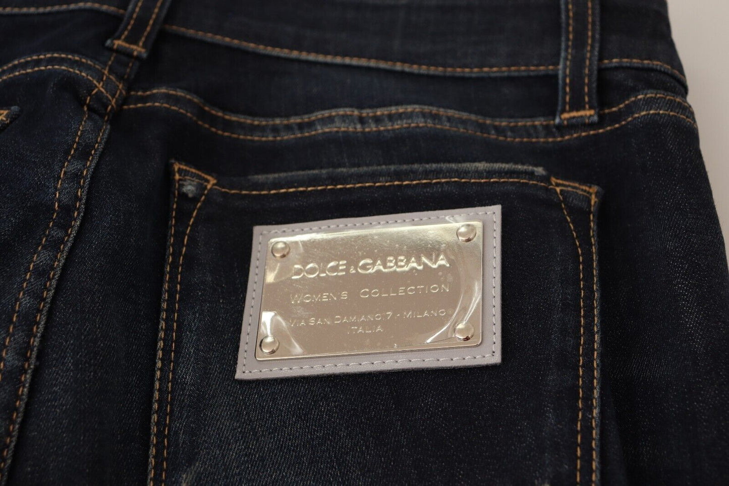 Dolce & Gabbana Chic Blue Slim Skinny Jeans - Elegance Online Limited