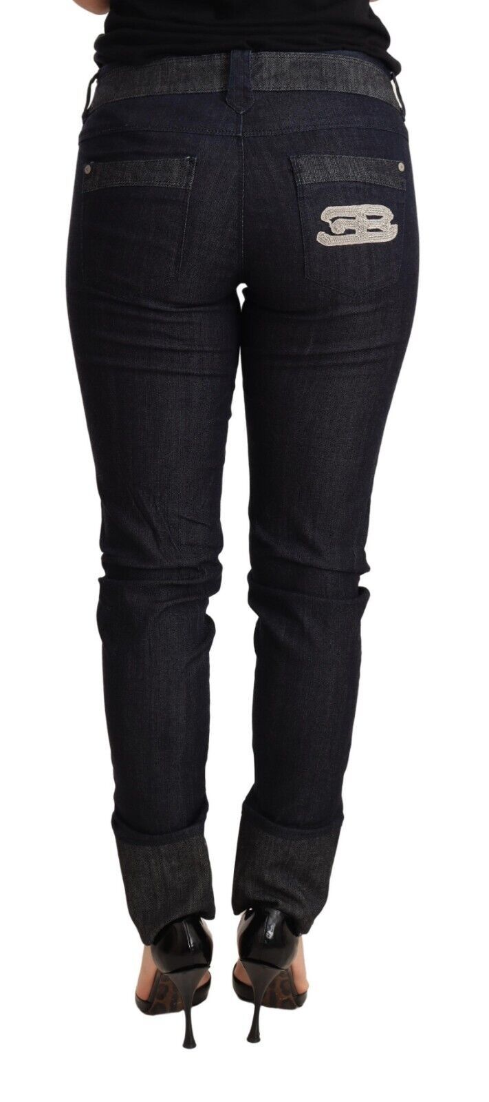 Ermanno Scervino Chic Dark Blue Skinny Trouser Jeans - Elegance Online Limited