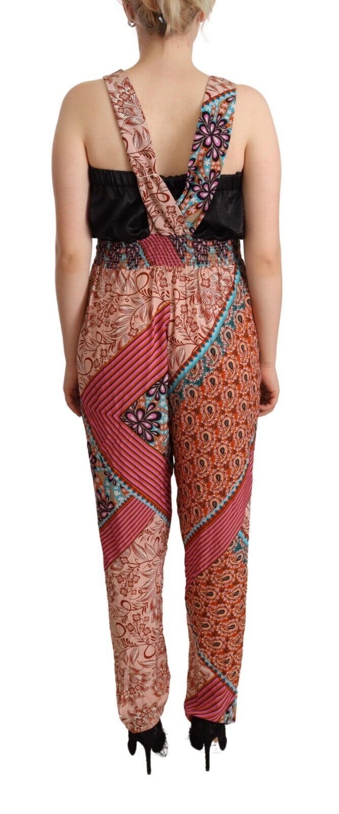 PINKO Chic Multicolor Sleeveless V-Neck Jumpsuit - Elegance Online Limited