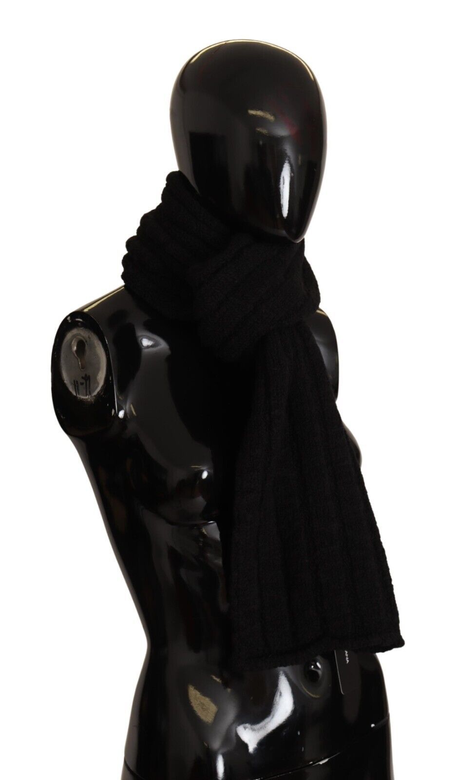 Dolce & Gabbana Elegance Unleashed Black Wool Scarf - Elegance Online Limited