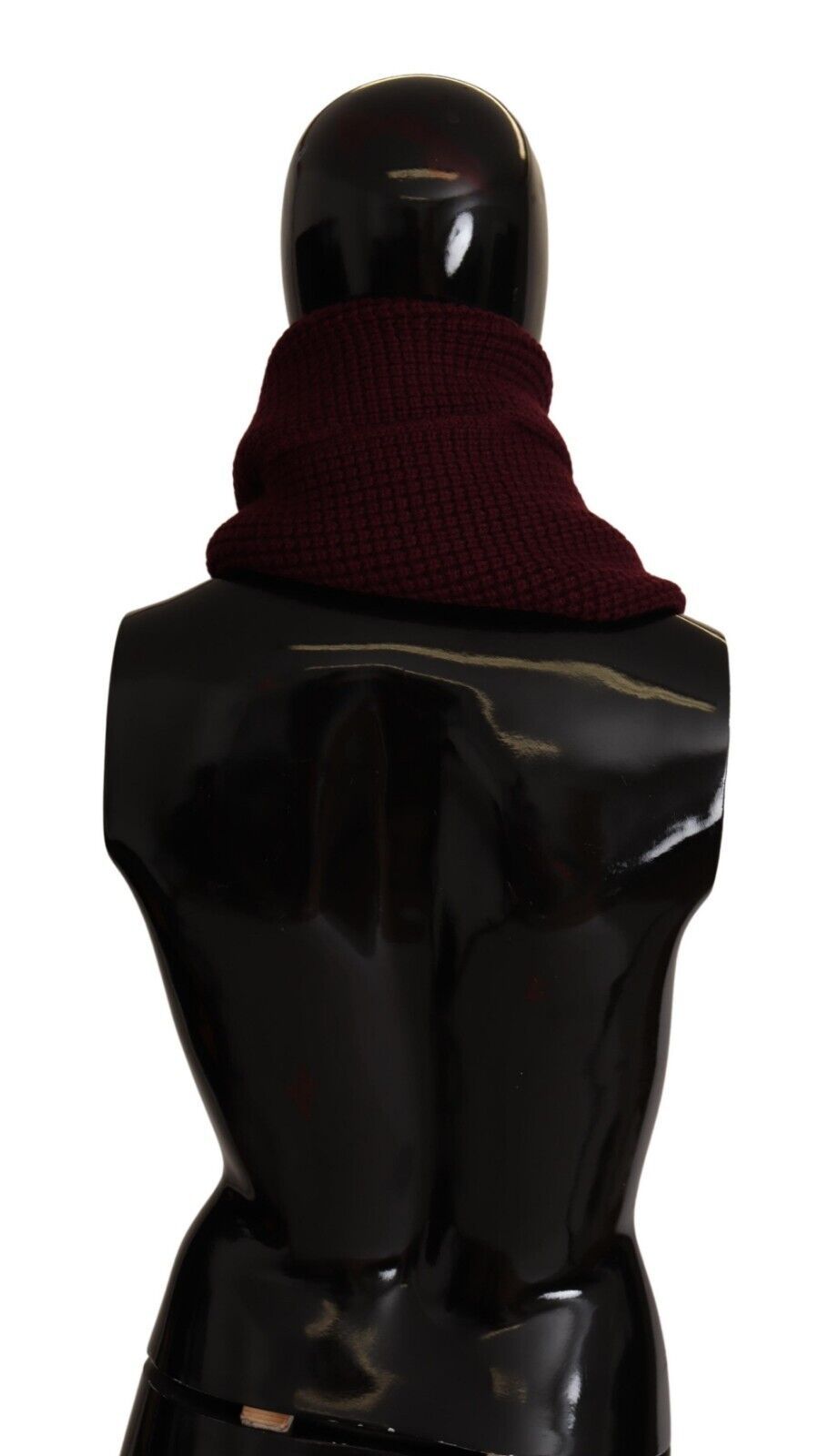 Dolce & Gabbana Elegant Cashmere Knit Scarf in Dark Red - Elegance Online Limited