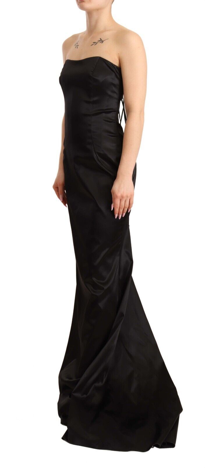 Dolce & Gabbana Elegant Black Strapless Mermaid Dress - Elegance Online Limited