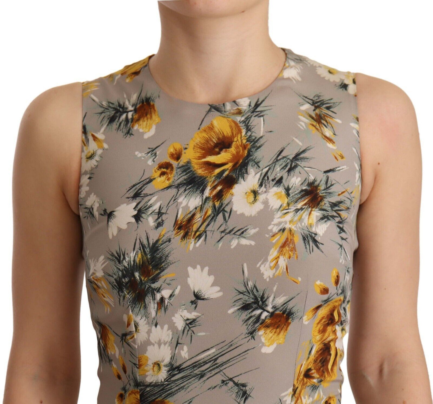 Dolce & Gabbana Elegant Floral Sheath Mini Dress - Elegance Online Limited