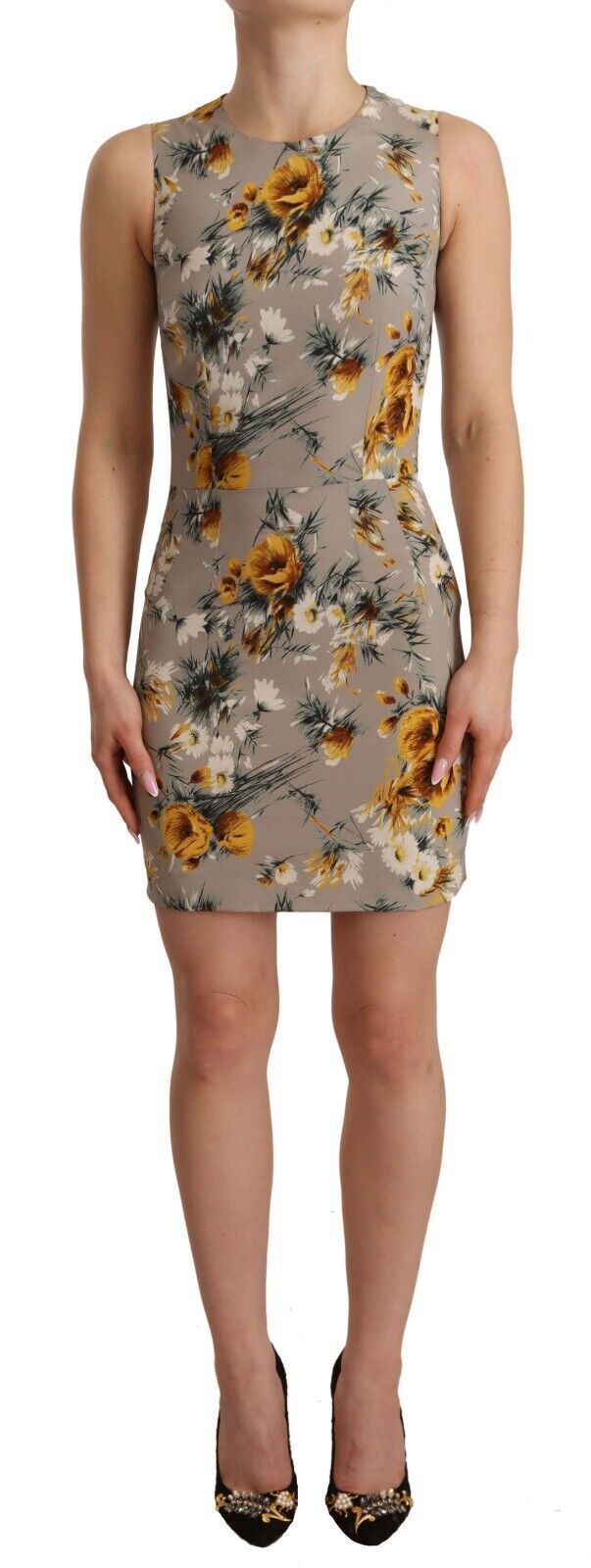 Dolce & Gabbana Elegant Floral Sheath Mini Dress - Elegance Online Limited