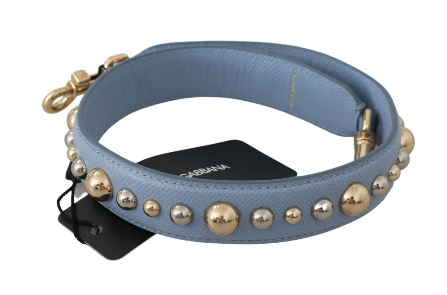 Dolce & Gabbana Elegant Blue Leather Shoulder Strap - Elegance Online Limited