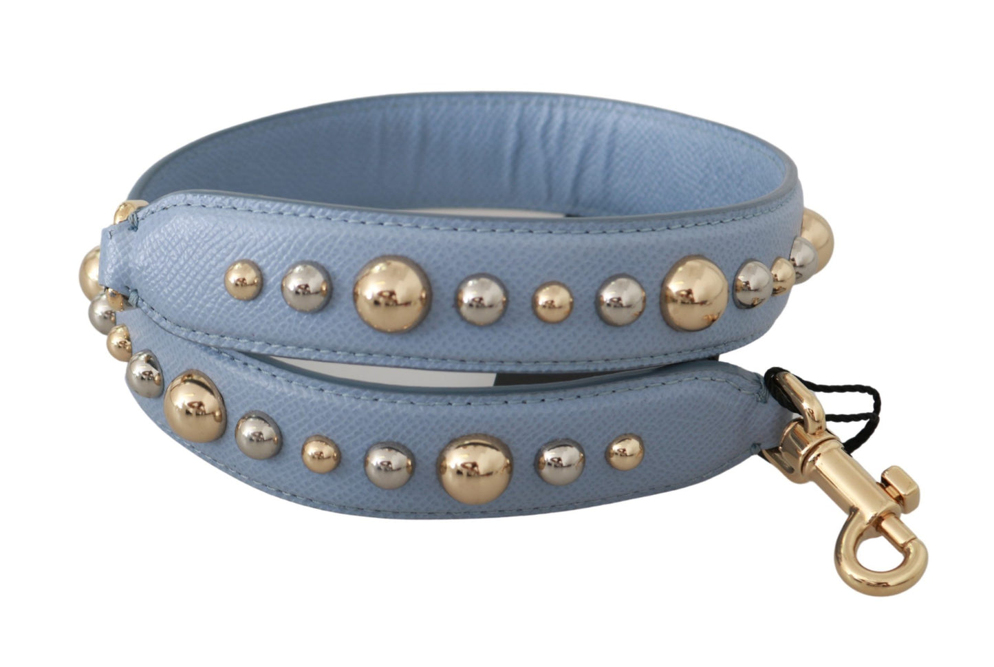 Dolce & Gabbana Elegant Blue Leather Shoulder Strap - Elegance Online Limited