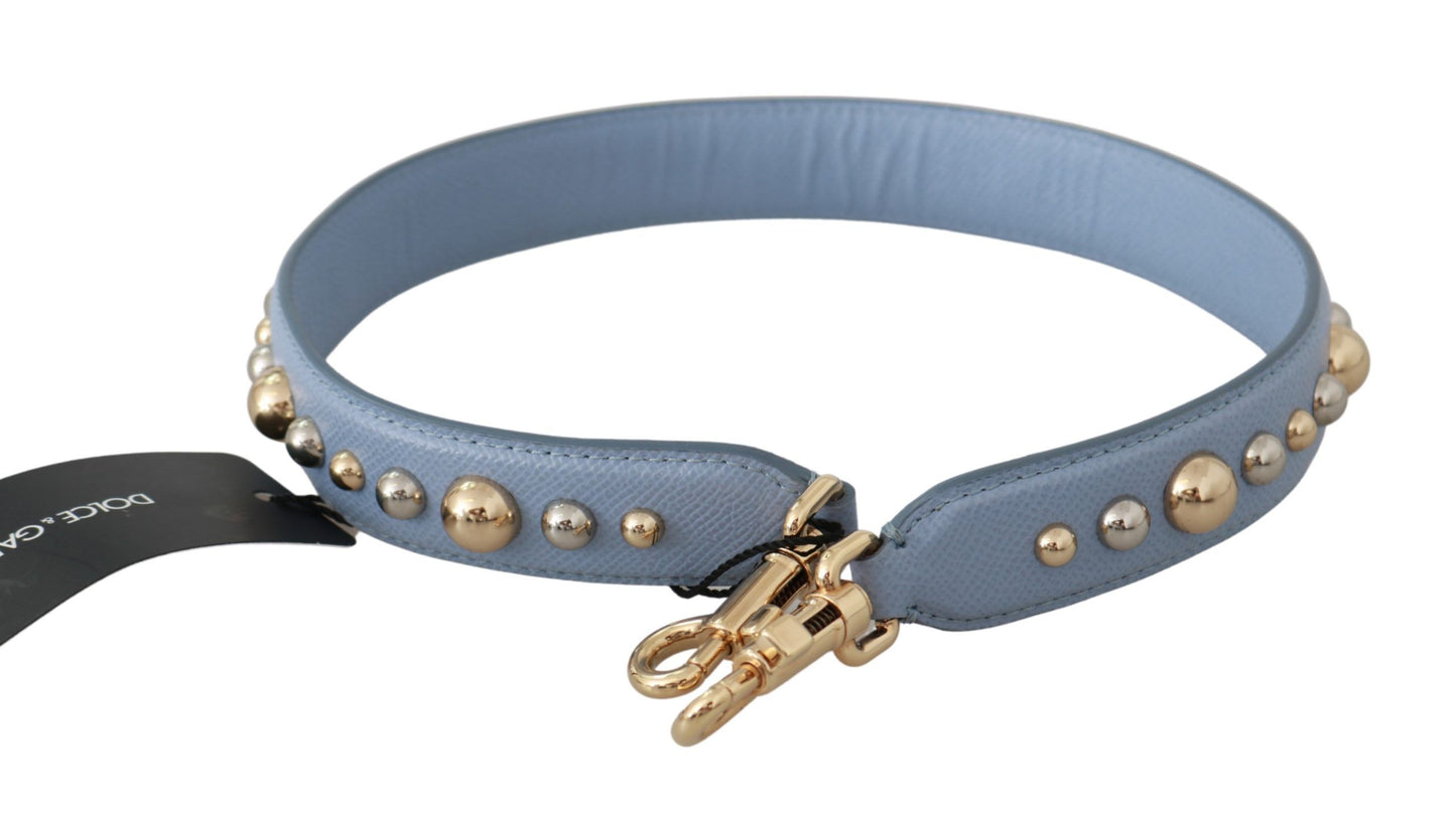 Dolce & Gabbana Elegant Blue Leather Shoulder Strap - Elegance Online Limited