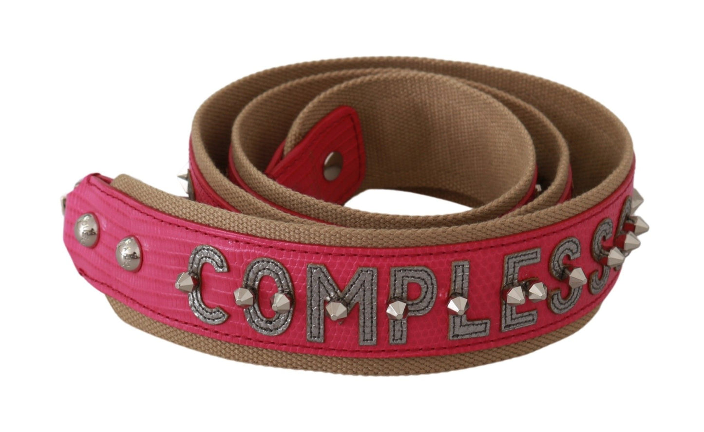 Dolce & Gabbana Pink Leather Shoulder Strap with Silver Details - Elegance Online Limited