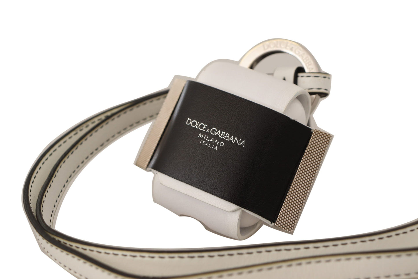 Dolce & Gabbana Chic Leather Airpods Case in Monochrome - Elegance Online Limited