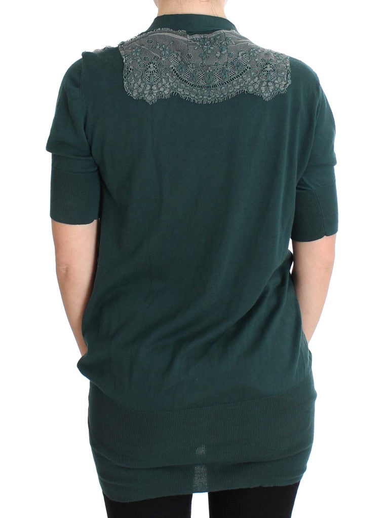 PINK MEMORIES Elegant Green Lace Cardigan Sweater - Elegance Online Limited