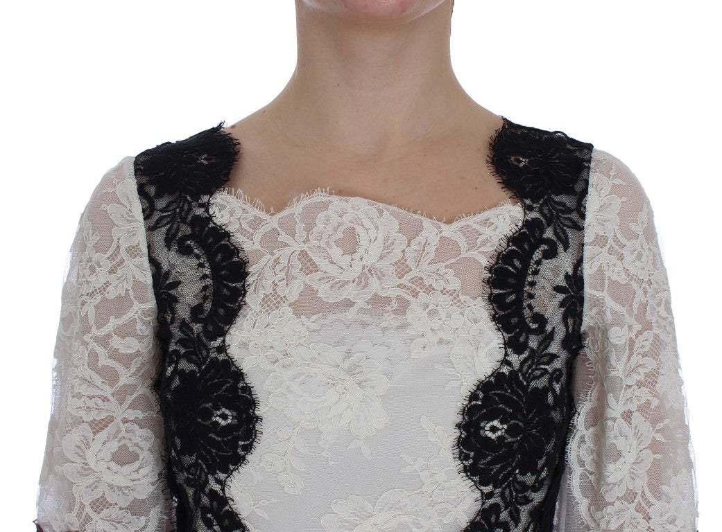 Dolce & Gabbana Floral Lace Silk Blend Maxi Dress - Elegance Online Limited